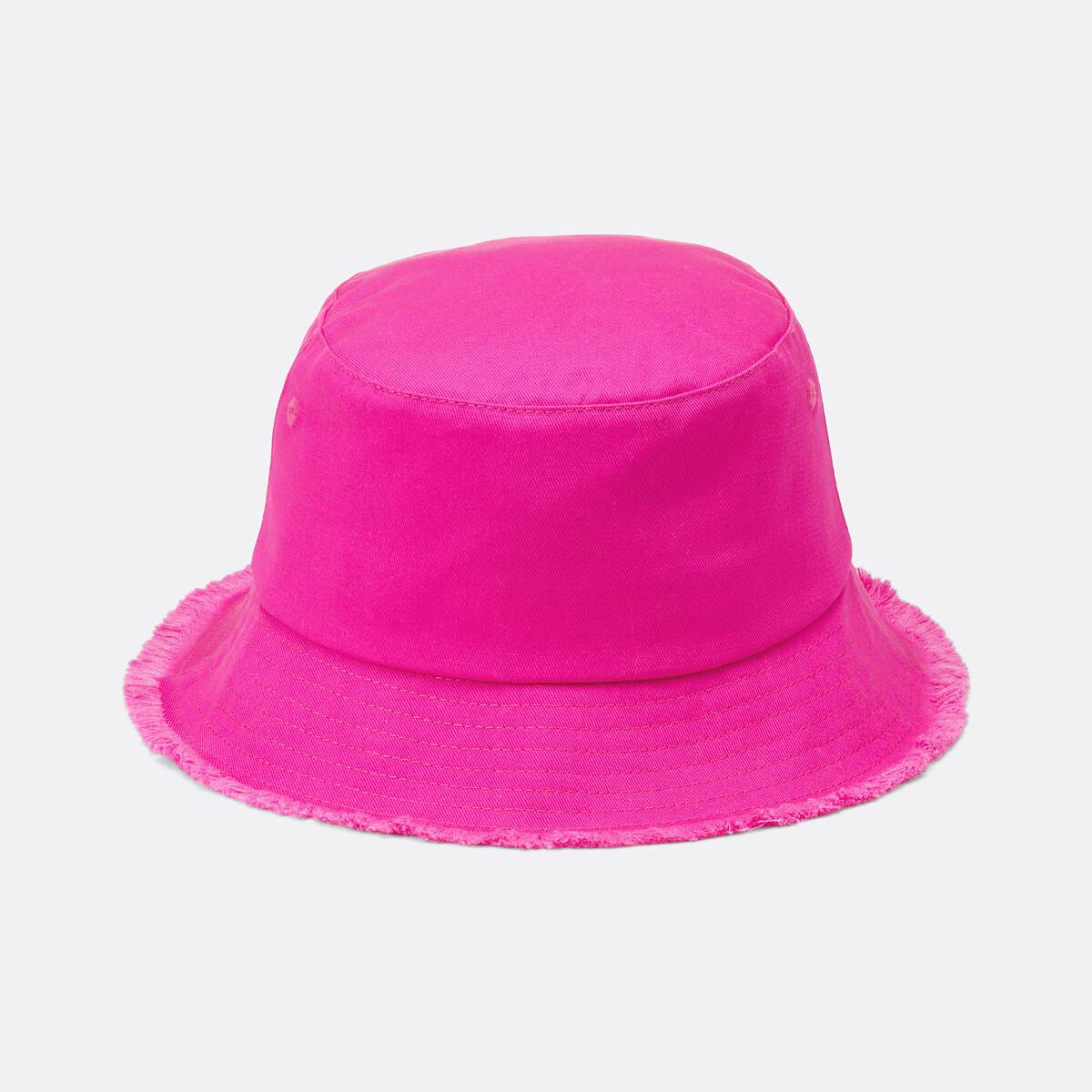 Bucket hat met gerafelde boord