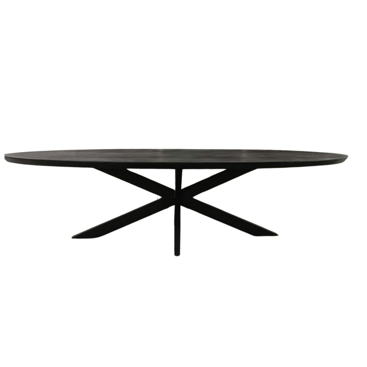 Table ovale 6 places bois/métal UDA, PIER IMPORT