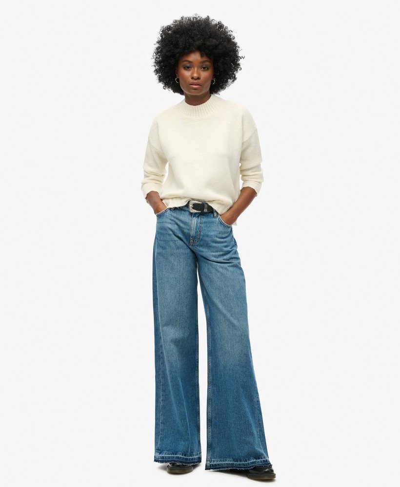 Jean large évasé à bords francs, SUPERDRY