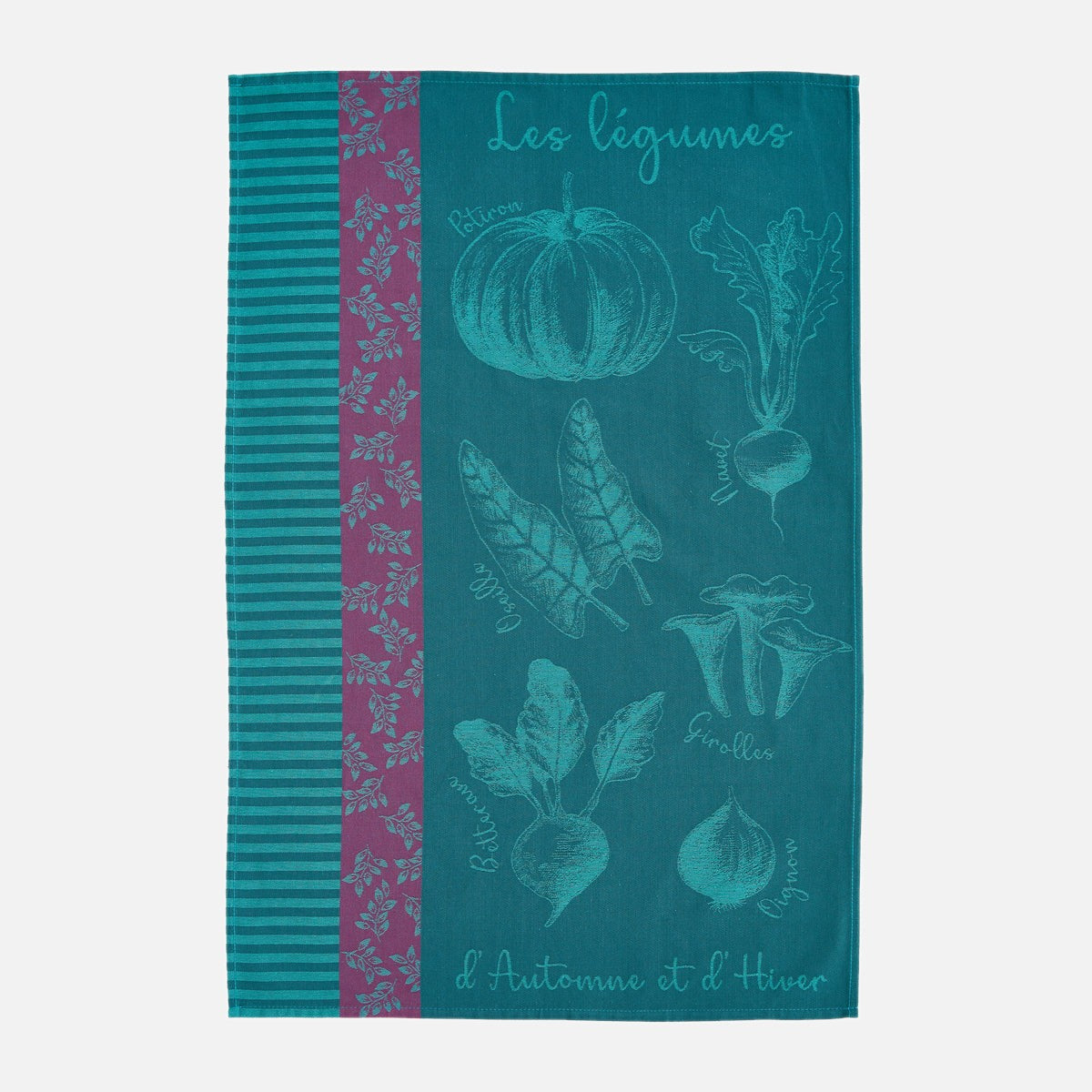 Torchon jacquard en coton POTAGER D'AUTOMNE, COUCKE