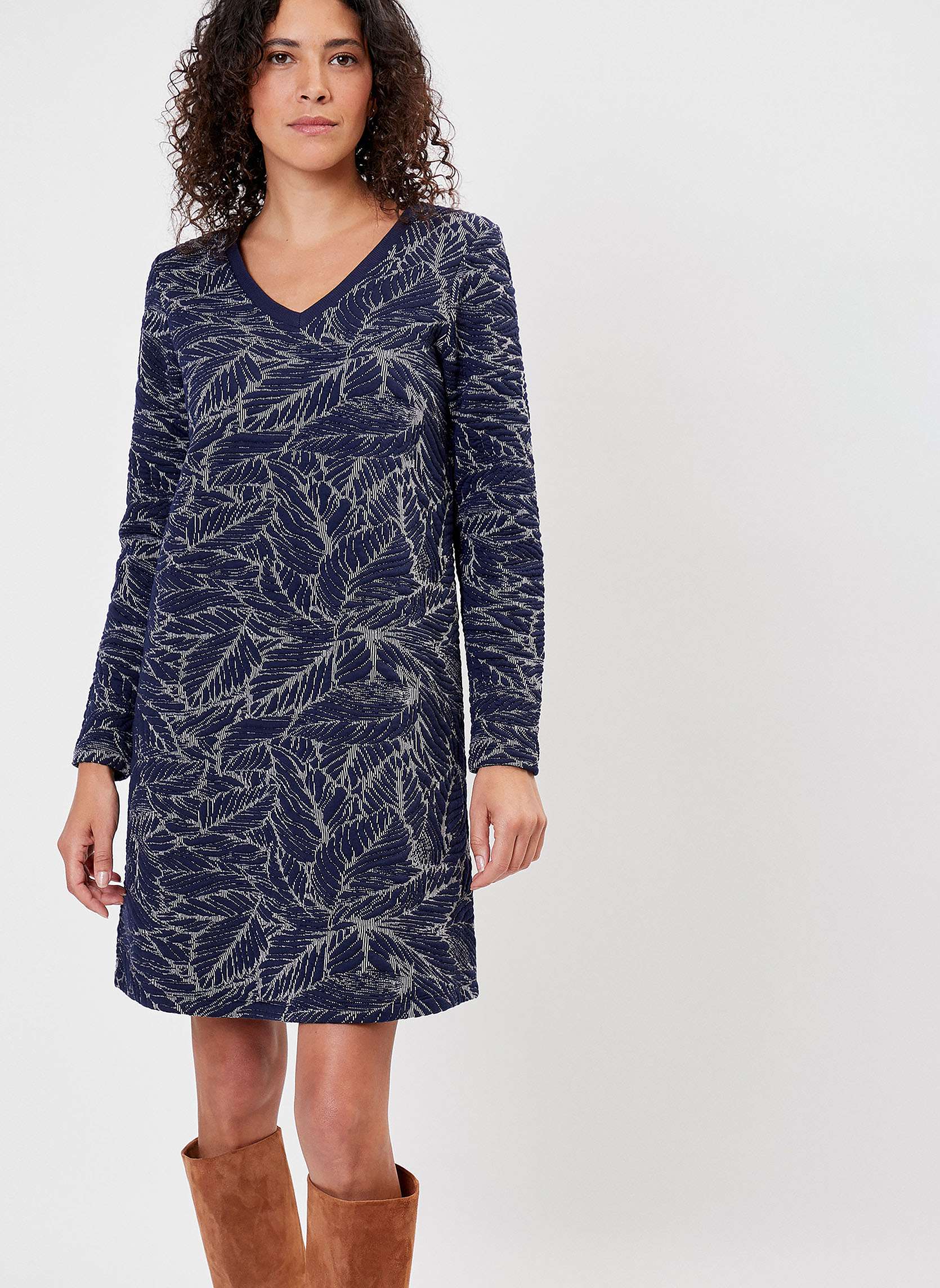 Robe maille évasée à motifs ASDIS, LA FIANCÉE