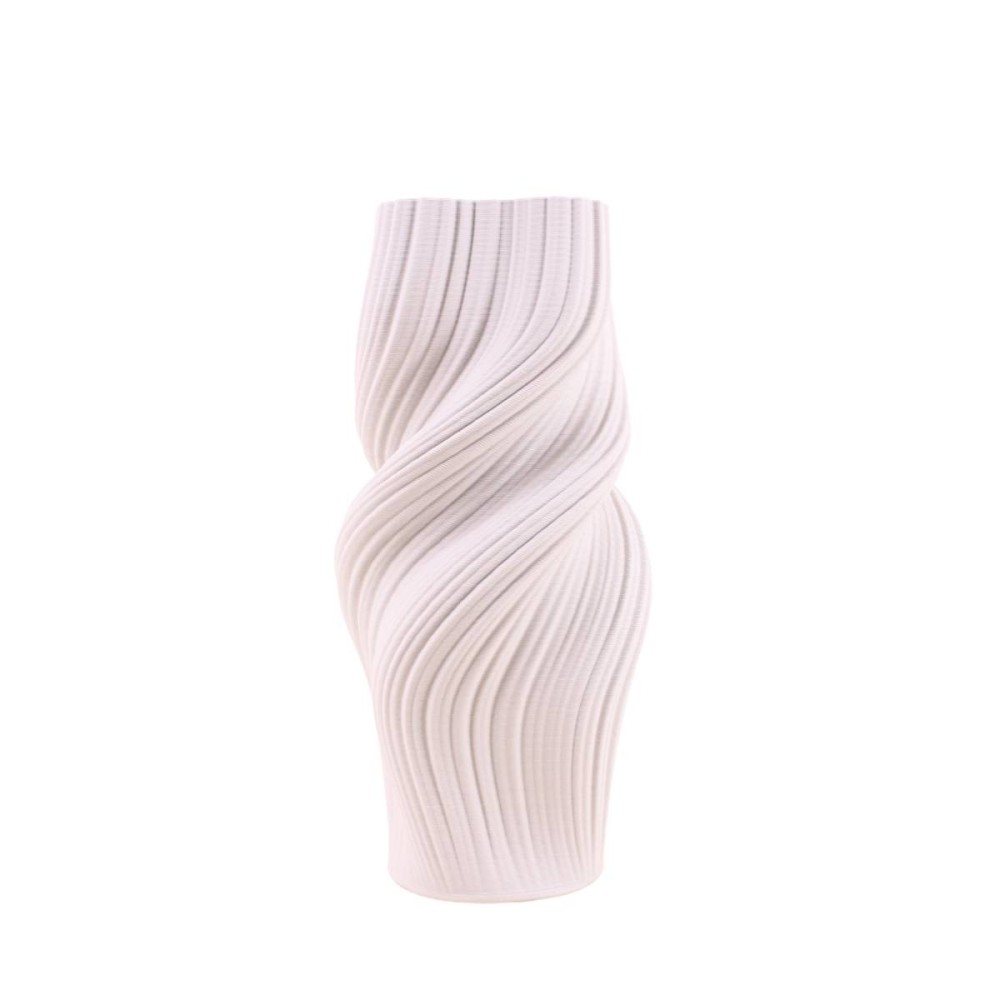 Vase twist en céramique 3D, H39cm, ORNAMI