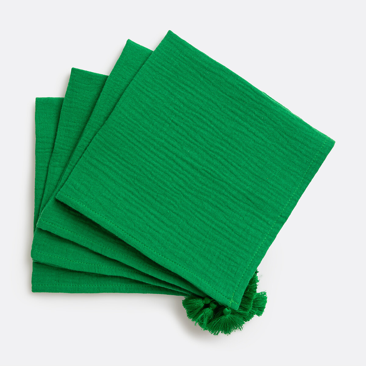 Lot de 4 serviettes de table gaze de coton, KUMLA, LA REDOUTE INTERIEURS