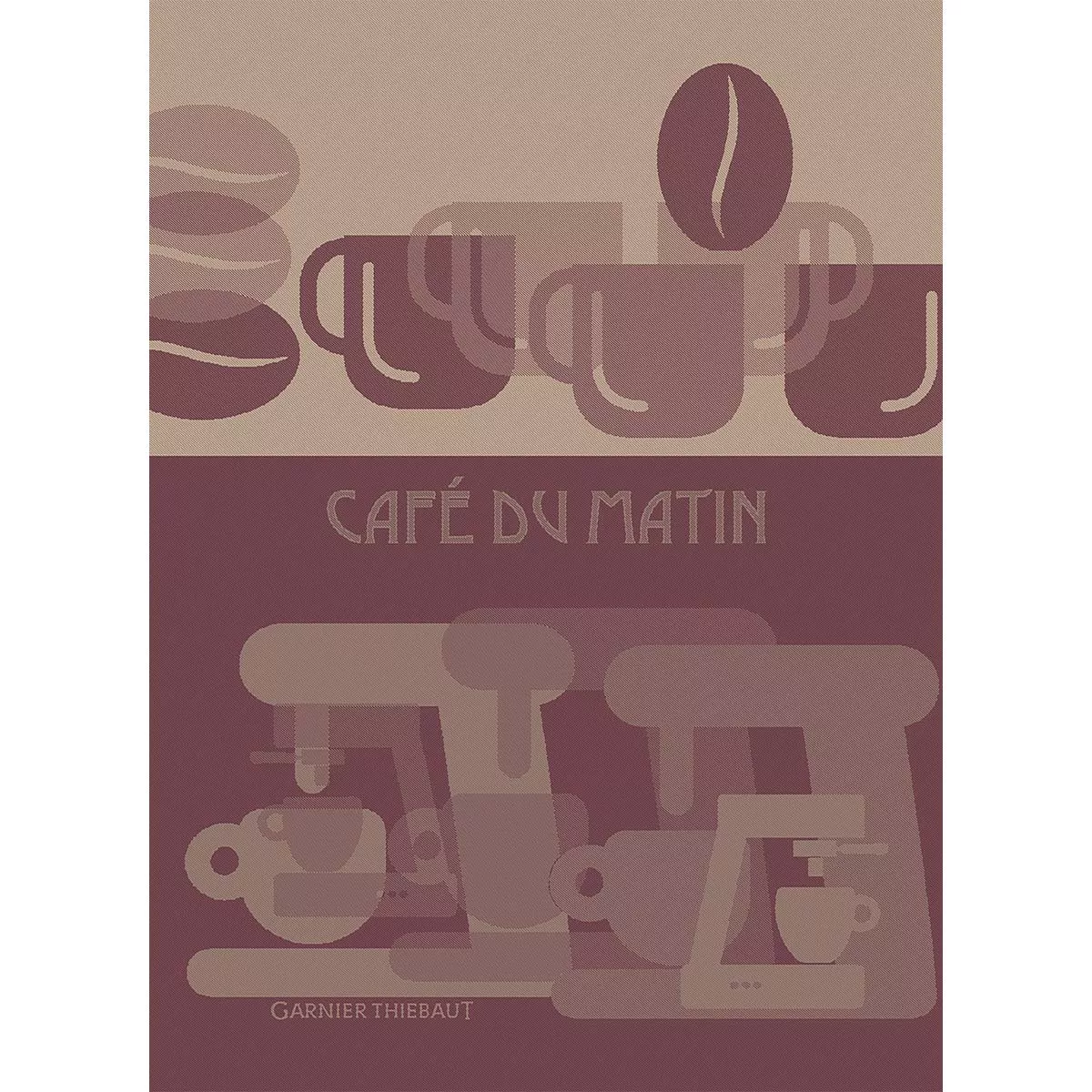 Torchon pur coton CAFE DU MATIN, GARNIER THIEBAUT