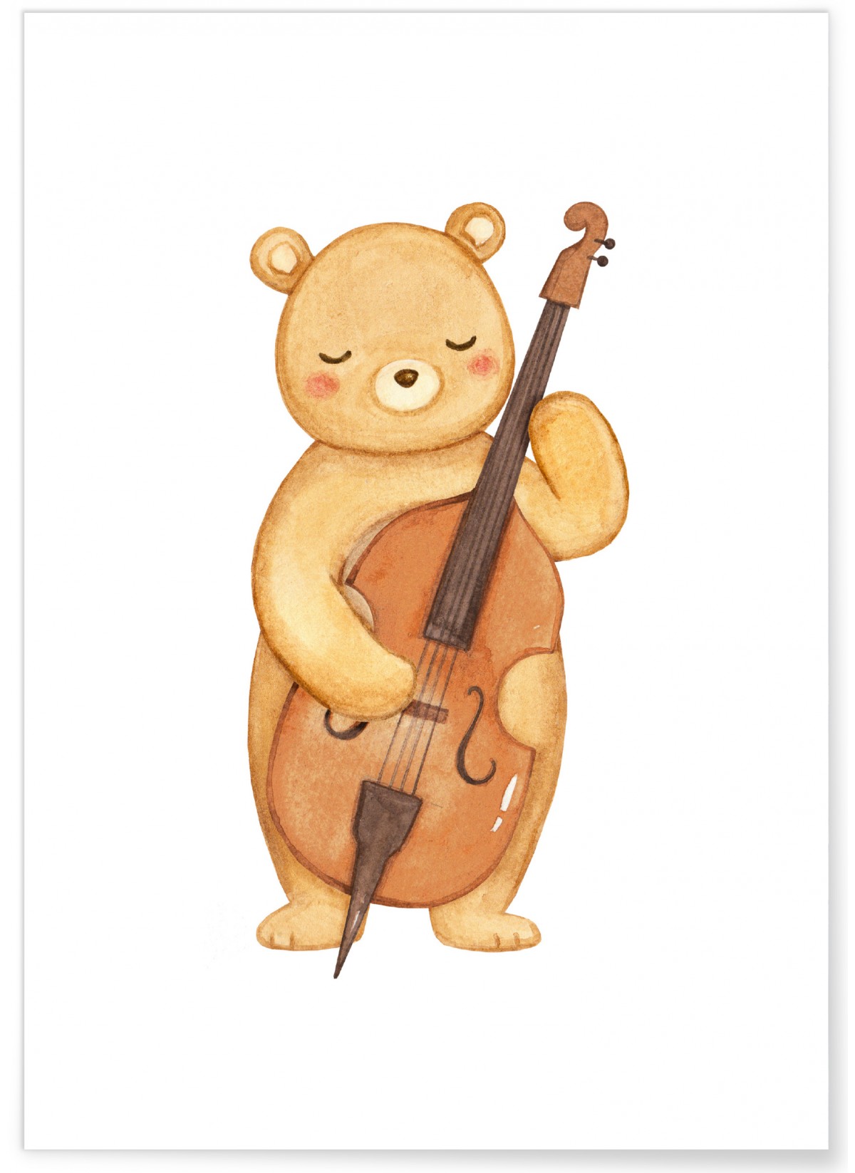 Affiche Enfant Ours Violoncelle, L'AFFICHERIE