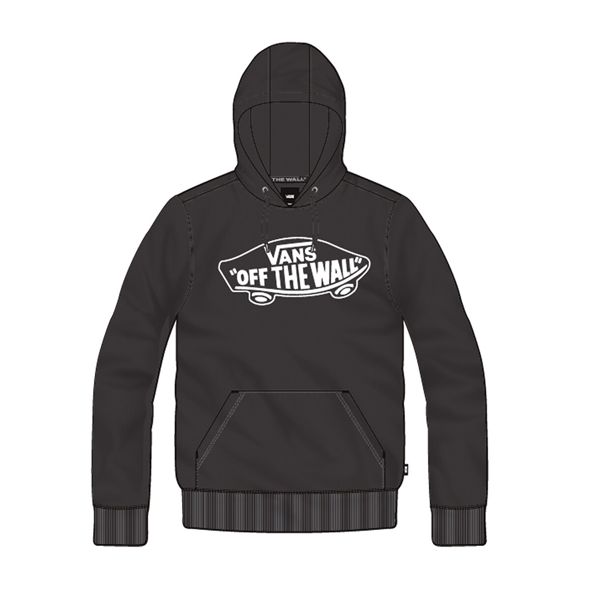 Off The Wall Hoodie with Logo Print in Cotton Mix