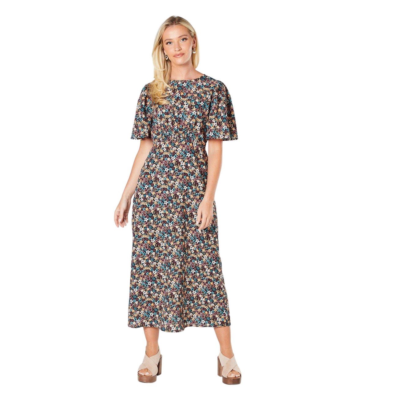 Robe Patineuse Dorothy Perkins - Taille 46 FR (18 UK) - Rose Poudre - Occasion Très Bon état