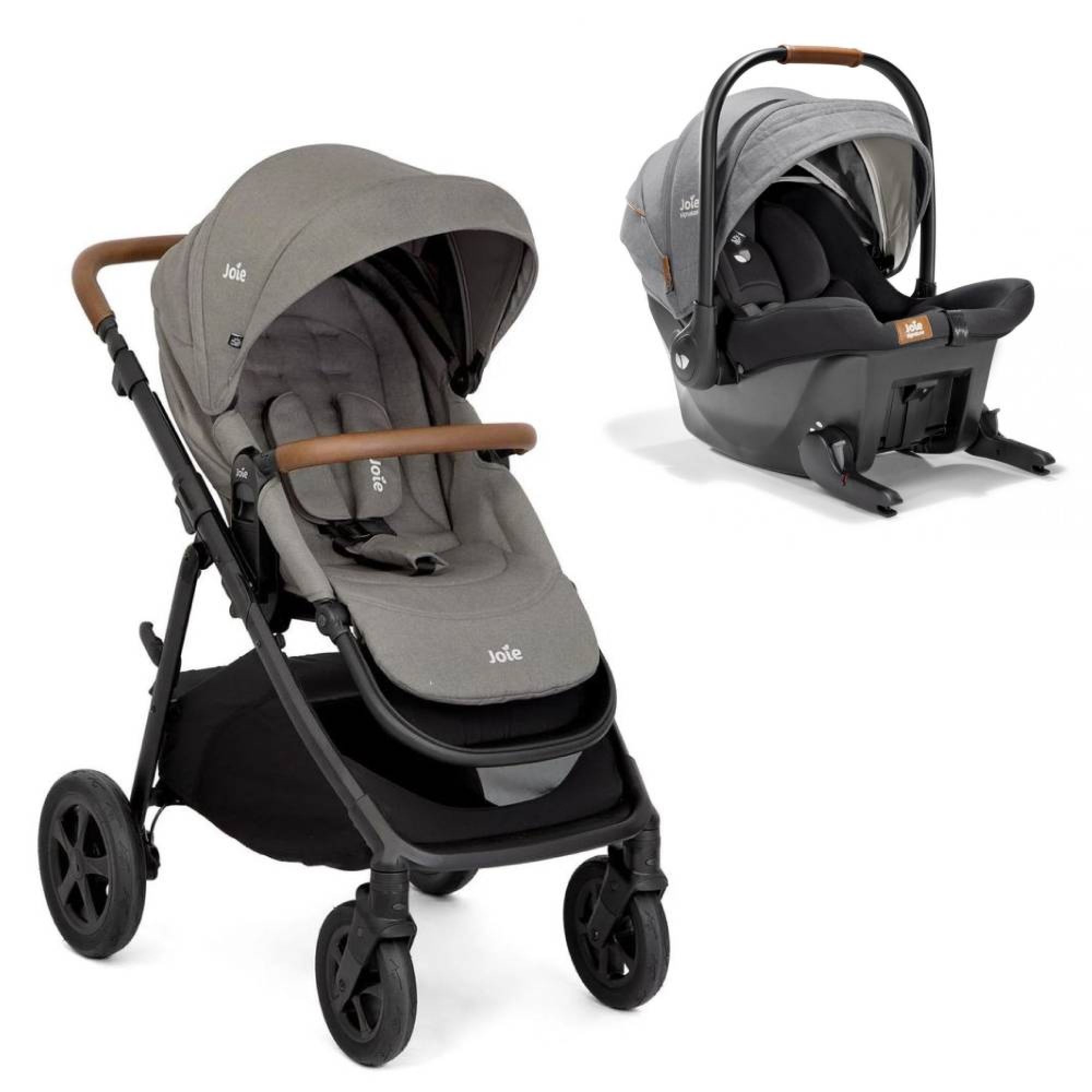 Poussette duo Alore Pebble + siège auto Sprint Carbon, JOIE