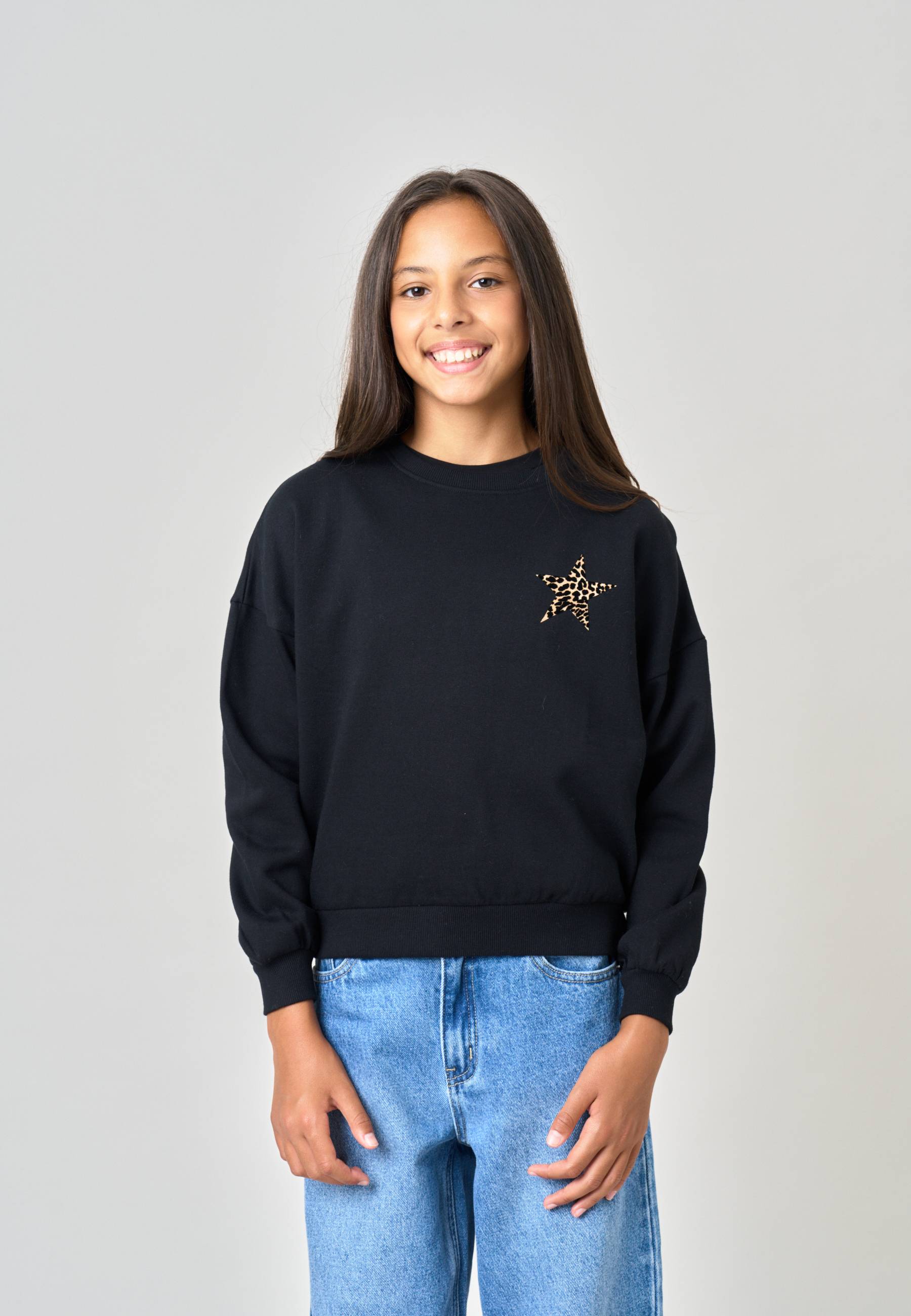 Sweat fille imprimé étoile léopard LEOSTAR, DEELUXE