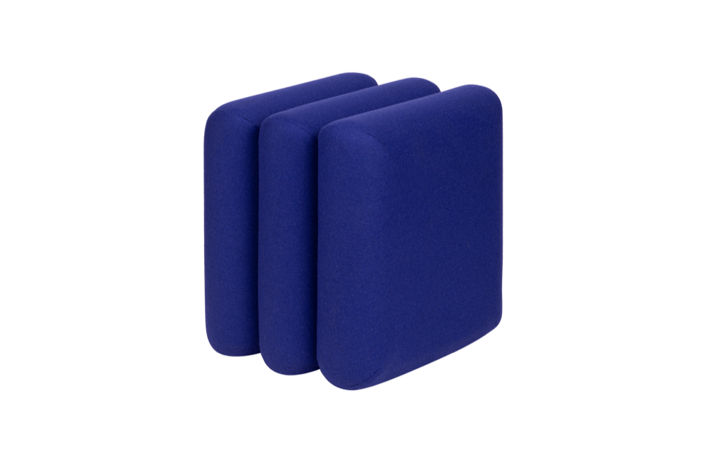 Pouf en forme de gaufrette en laine RADD, NOO.MA