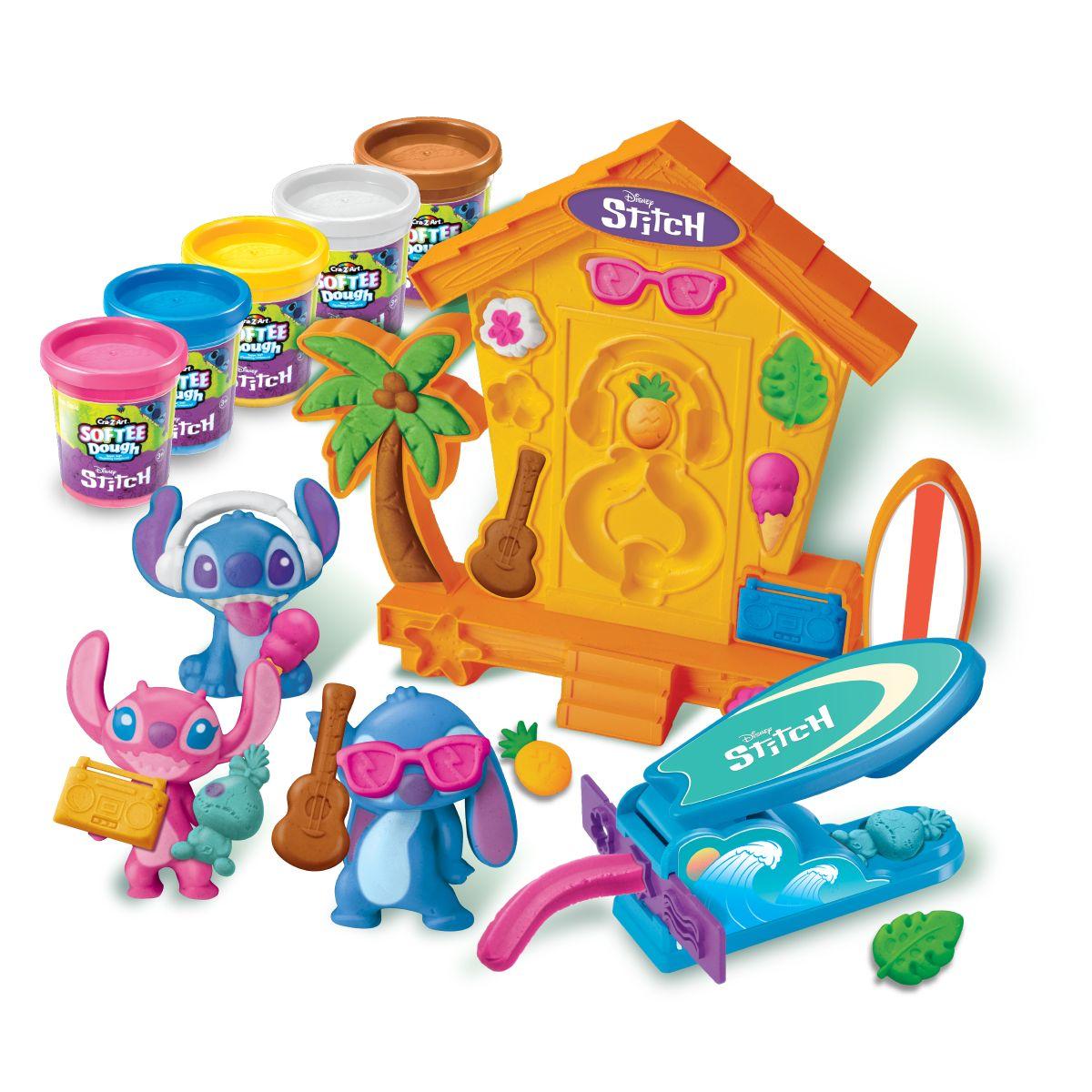 Kit de fabrication de figurines Stitch en pâte à modeler douce et malléable, LEXIBOOK