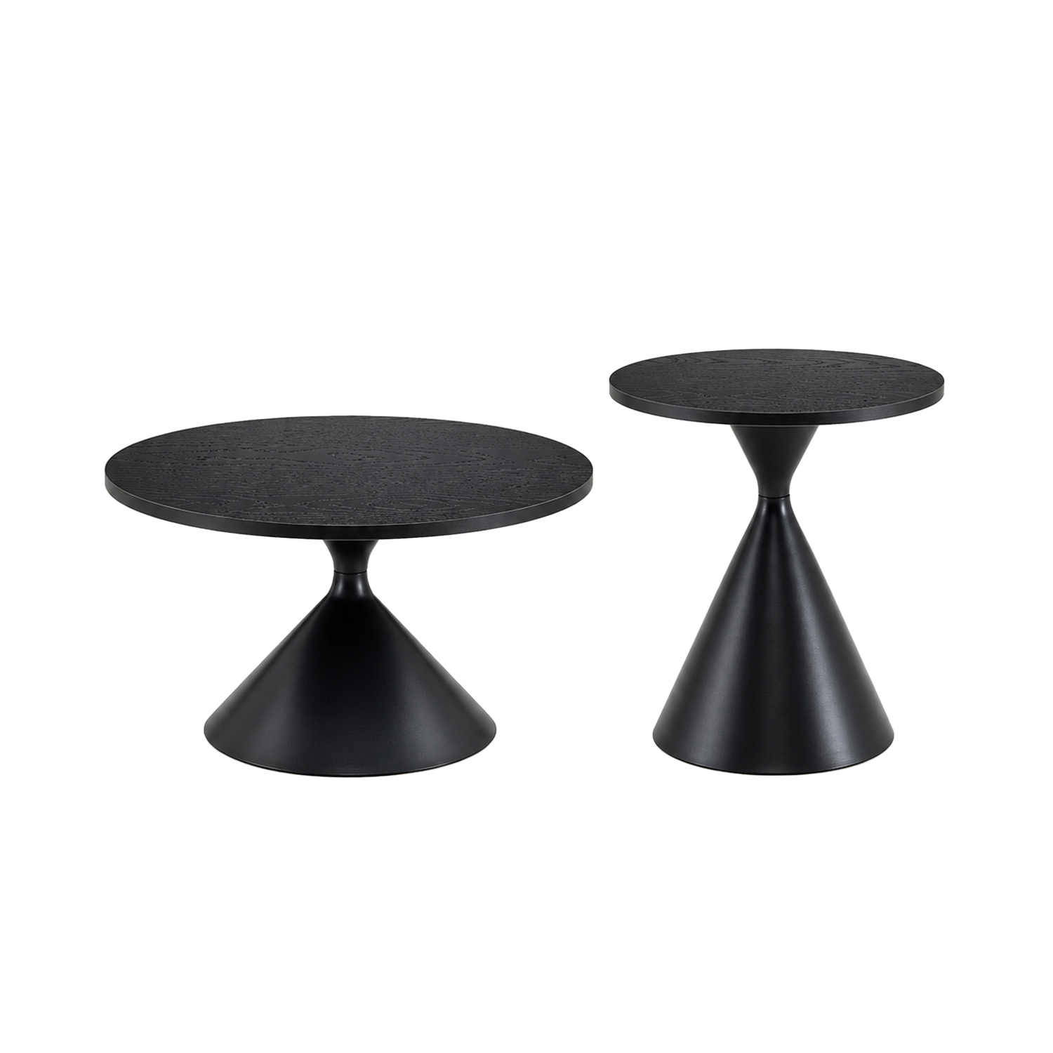 Lot de 2 tables basses gigognes Imitation bois style design, CLIFTCTA, MEUBLES COSY