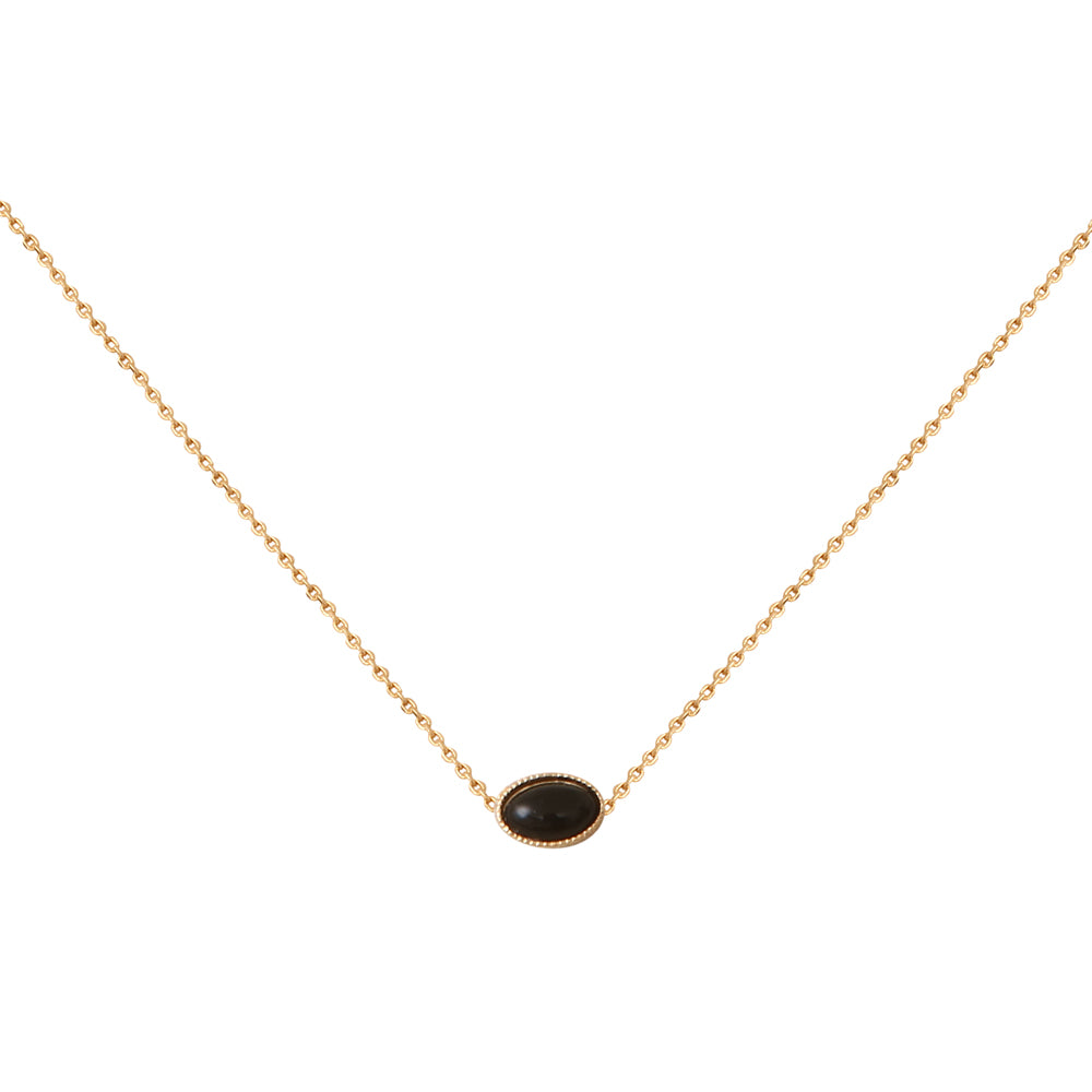 Collier cab ovale onyx, CAROLINE NAJMAN