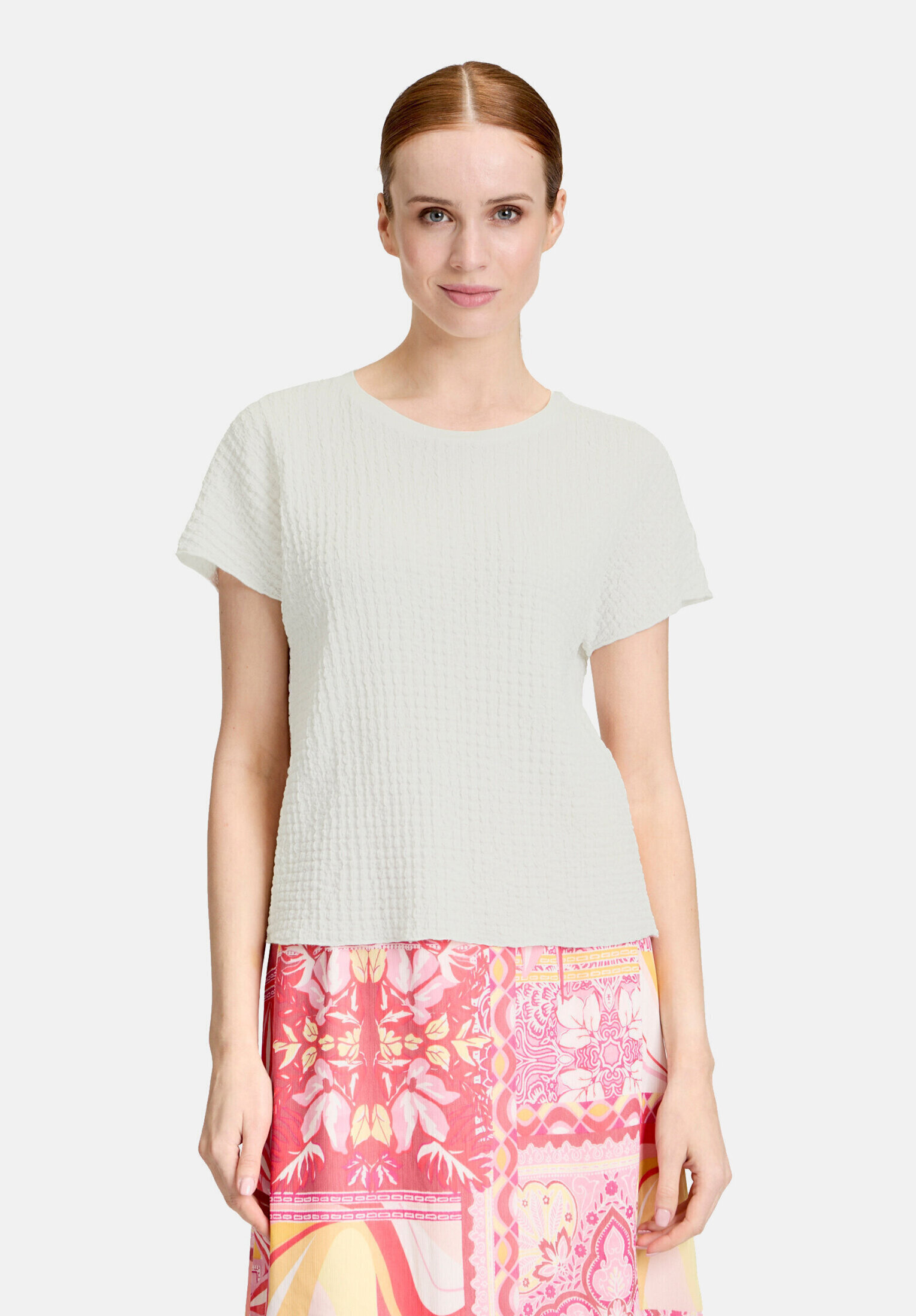 T-Shirt avec structure à encolure bateau, BETTY BARCLAY