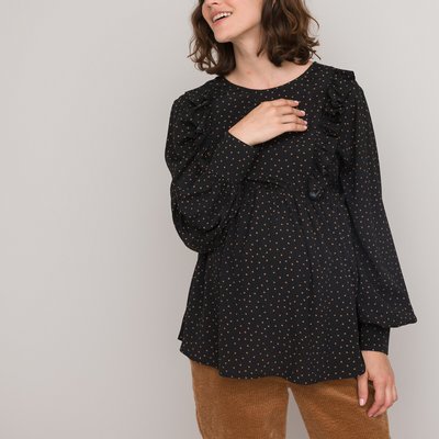 Maternity/Nursing Blouse in Polka Dot Print LA REDOUTE COLLECTIONS