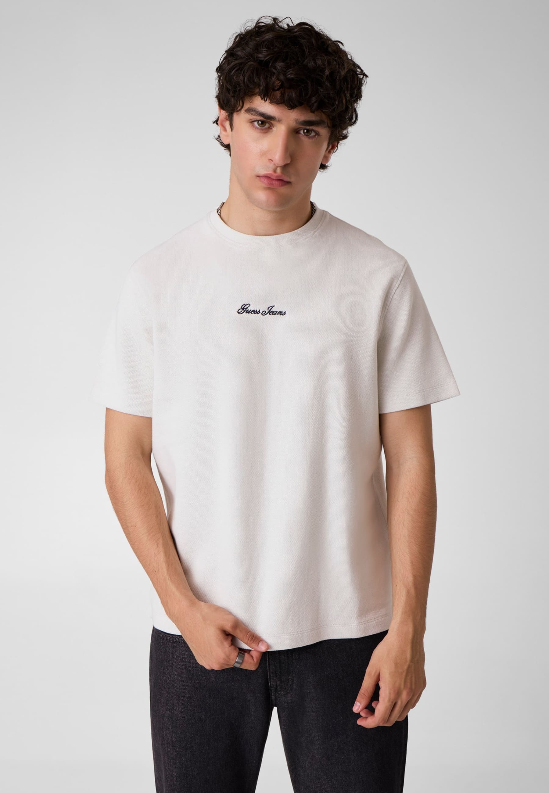 T-Shirt Avec Logo Brodé, GUESS JEANS