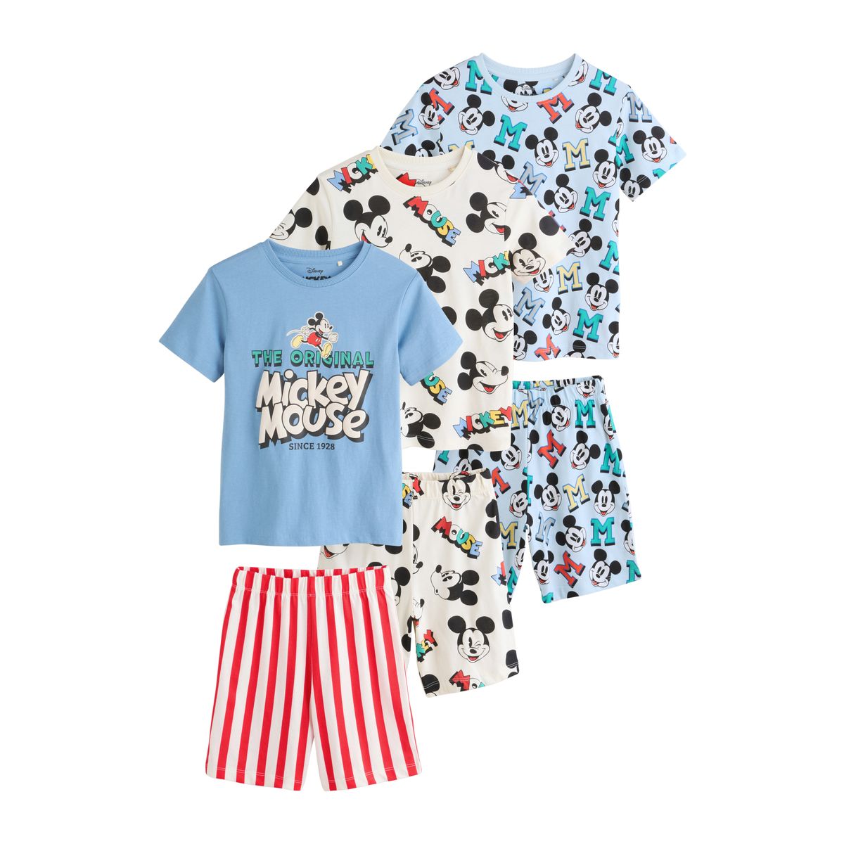 Pyjamas shorts mickey mouse, lot de 3, NEXT