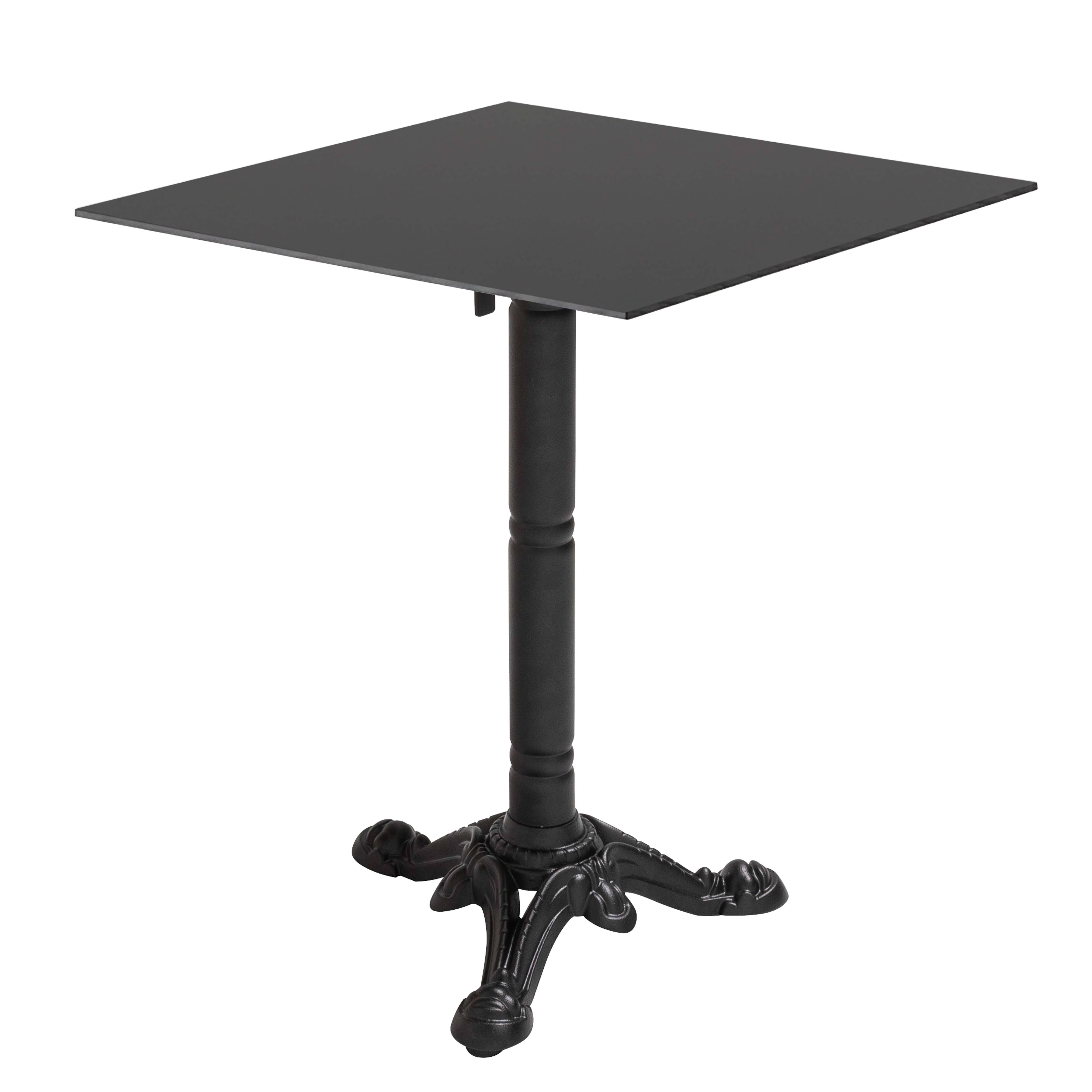 Table de jardin bistrot carrée inclinable en métal et aluminium 4 personnes 60x60 cm, OPERA, OVIALA