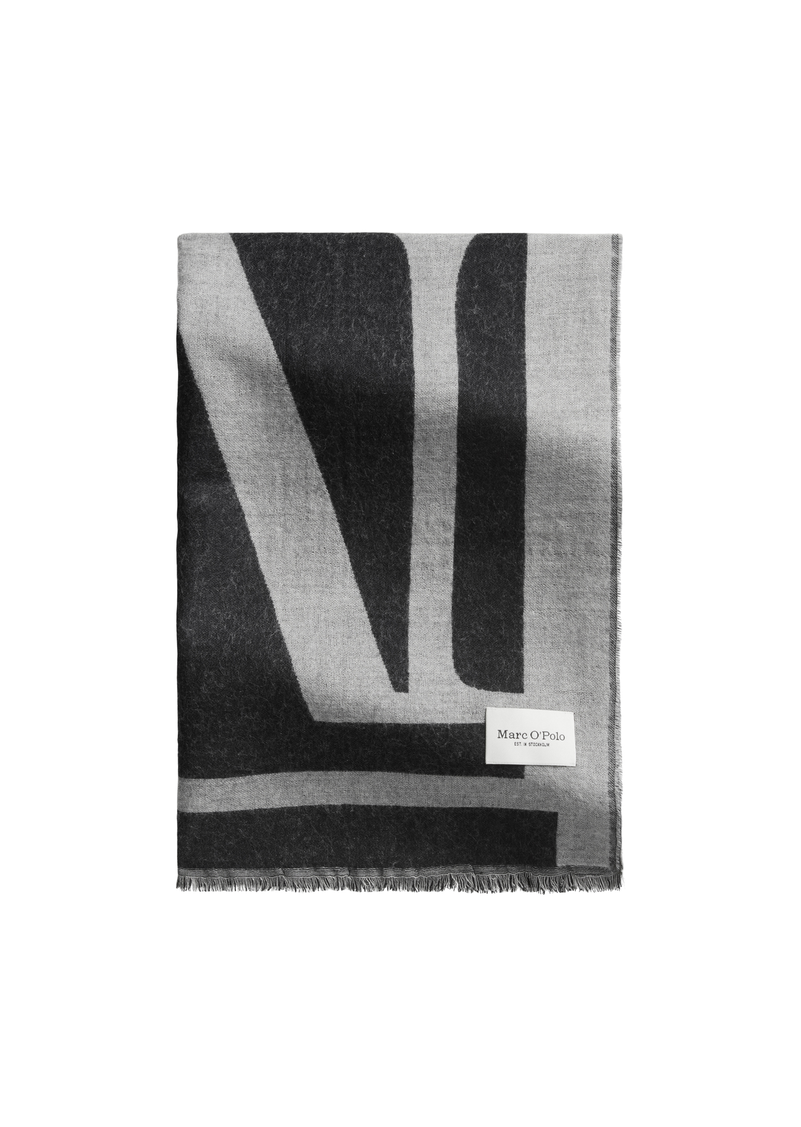 Écharpe jacquard en mélange de laine vierge et de viscose, MARC O'POLO