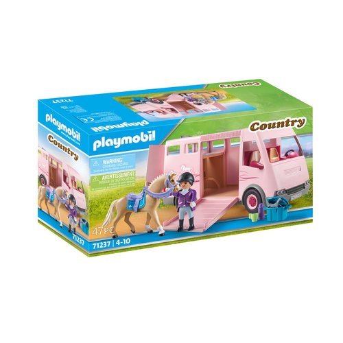 Playmobil 71237 van avec cheval- country - le club d'équitation