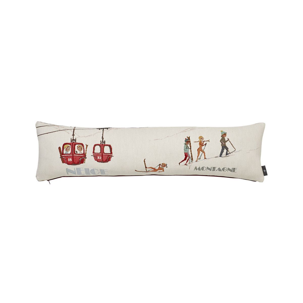 coussin tapisserie vacances a la montagne made in france, france