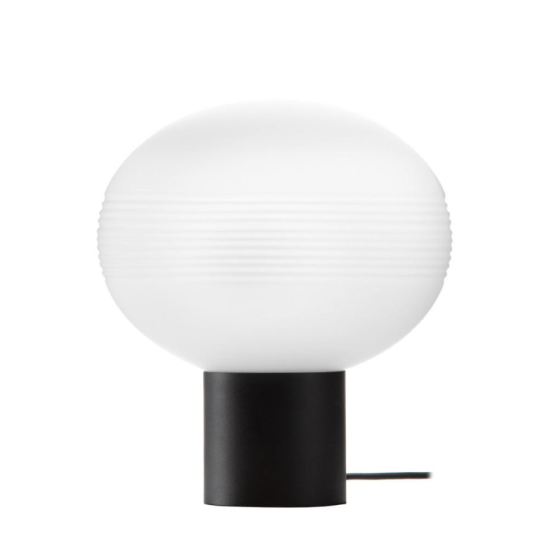 Lampe De Table Verre Opale Et Metal Amar, MILLUMINE