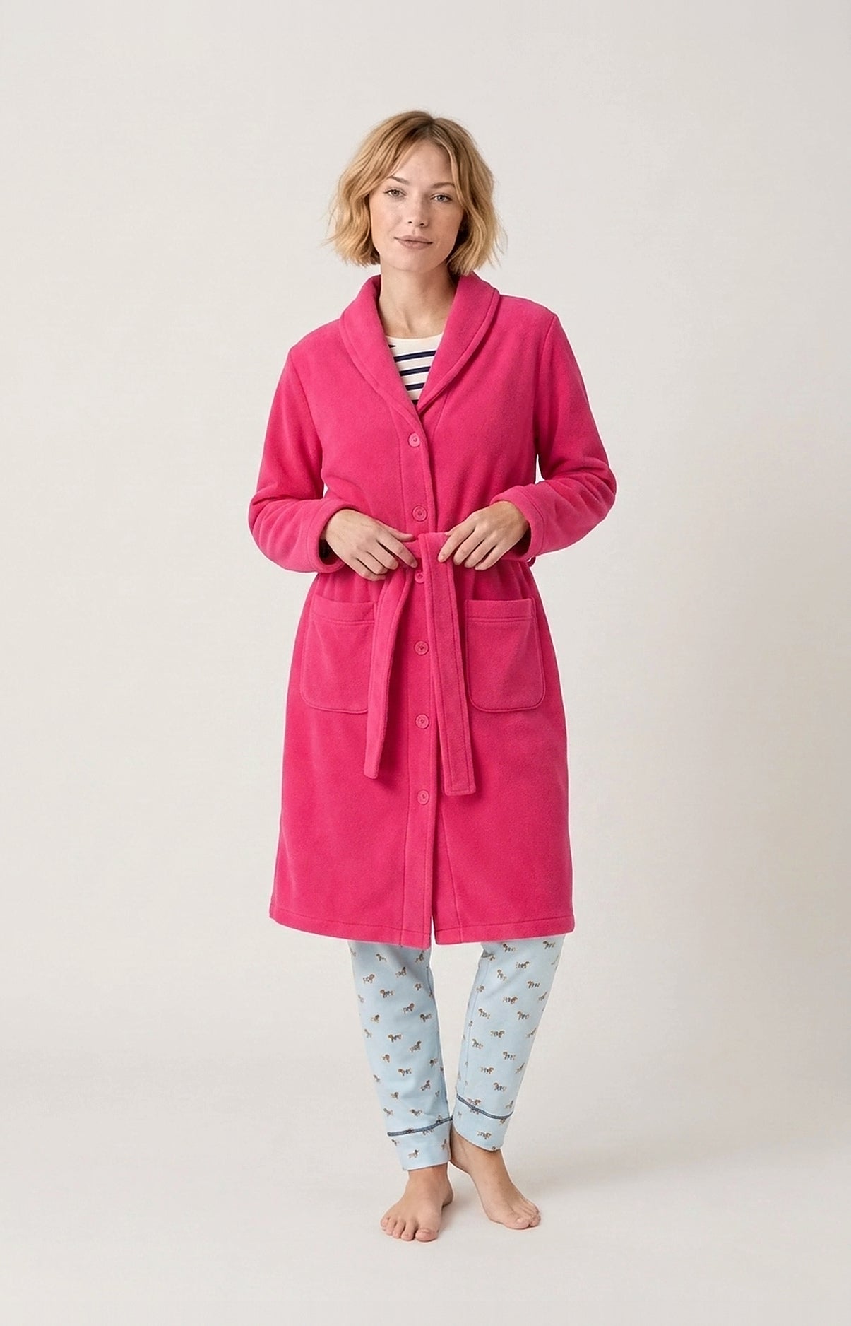 Robe de chambre en polaire couleur unie Kitty, ARTHUR