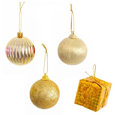 Set de 20 boules de Noël dorées - 6cm WADIGA