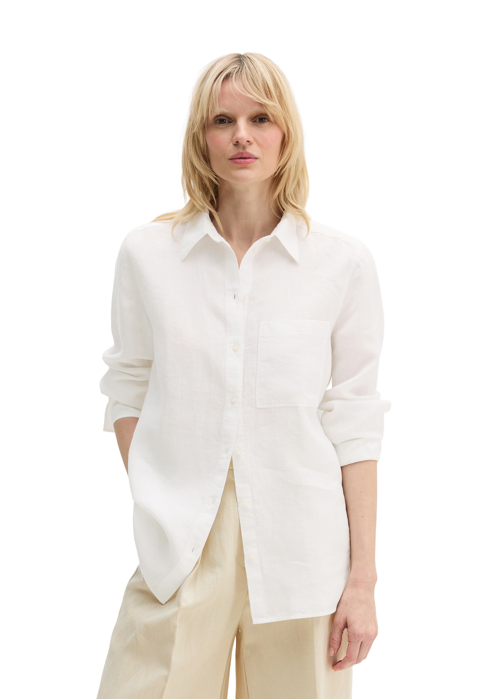 Blouse en lin regular en qualité légère, MARC O'POLO