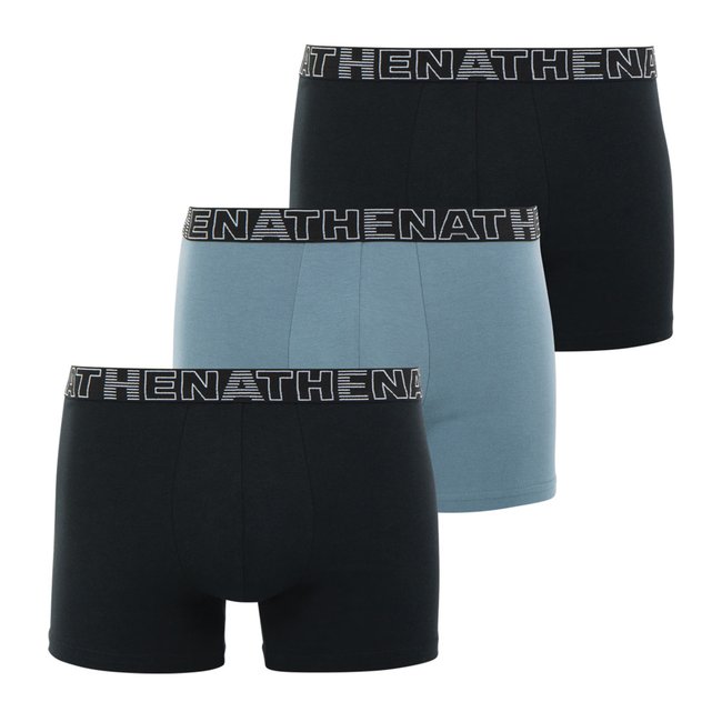 Confezione da 3 boxer BASIC COLOR nero + grigio + nero ATHENA