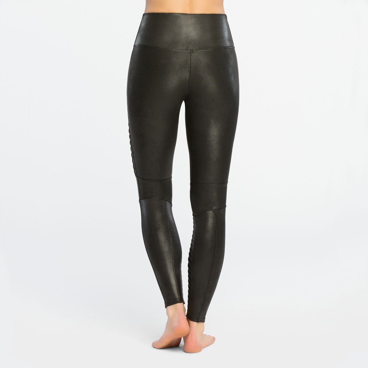 Legging modelant motard effet simili noir very black Spanx La