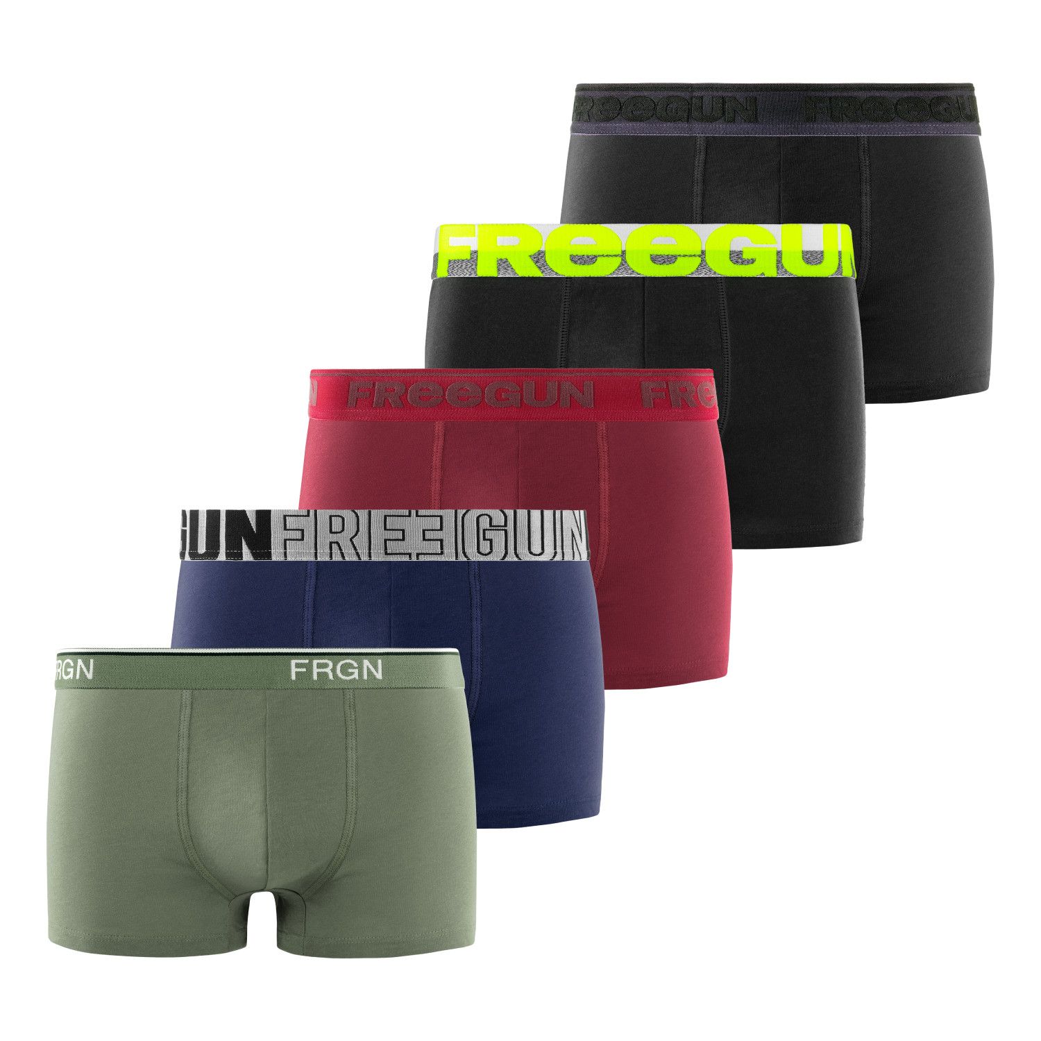 Lot De 5 Boxers Surprise Coton, FREEGUN