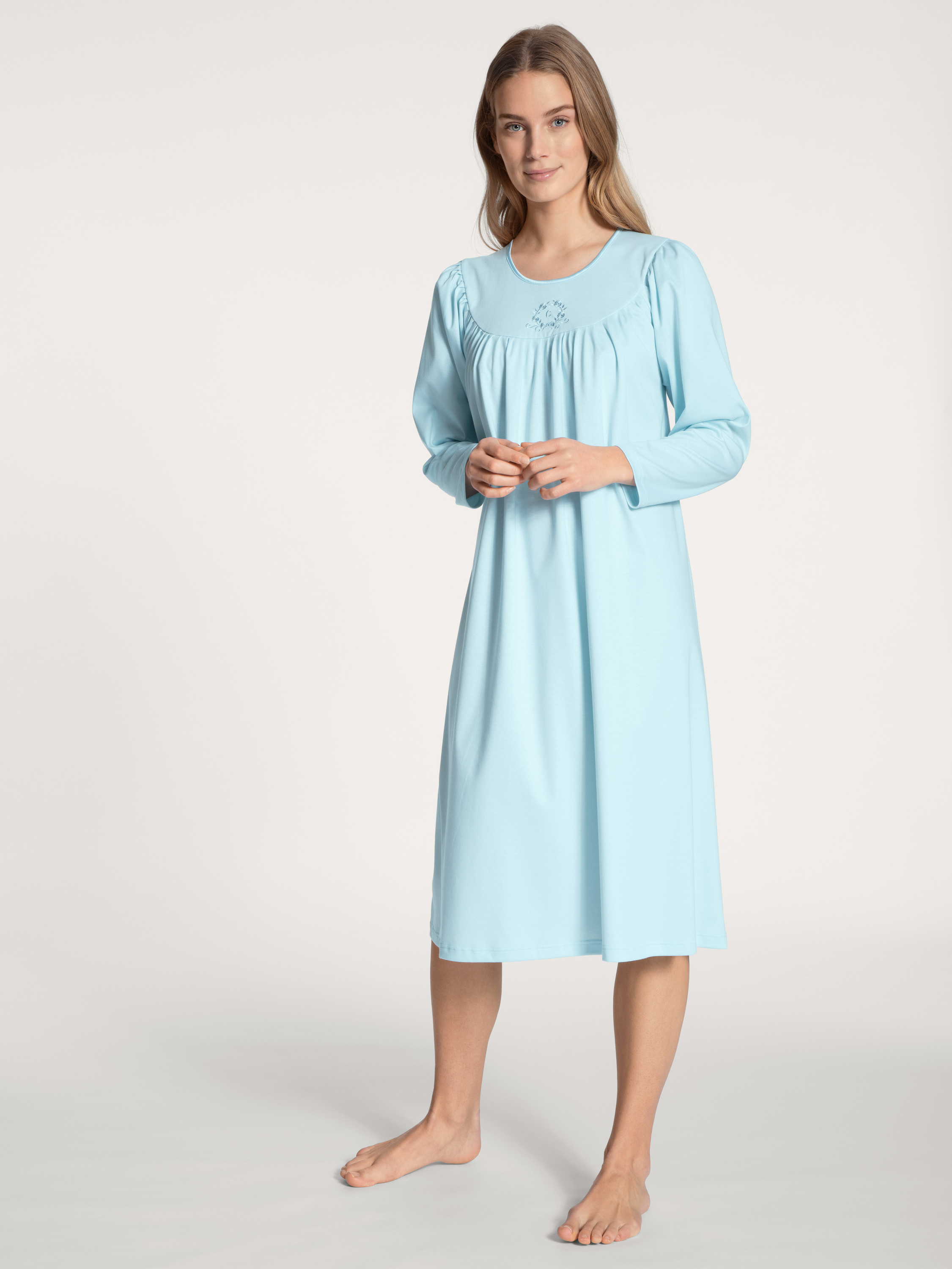 Chemise de nuit, longueur 110 cm manches longues Coton SOFT COTTON, CALIDA