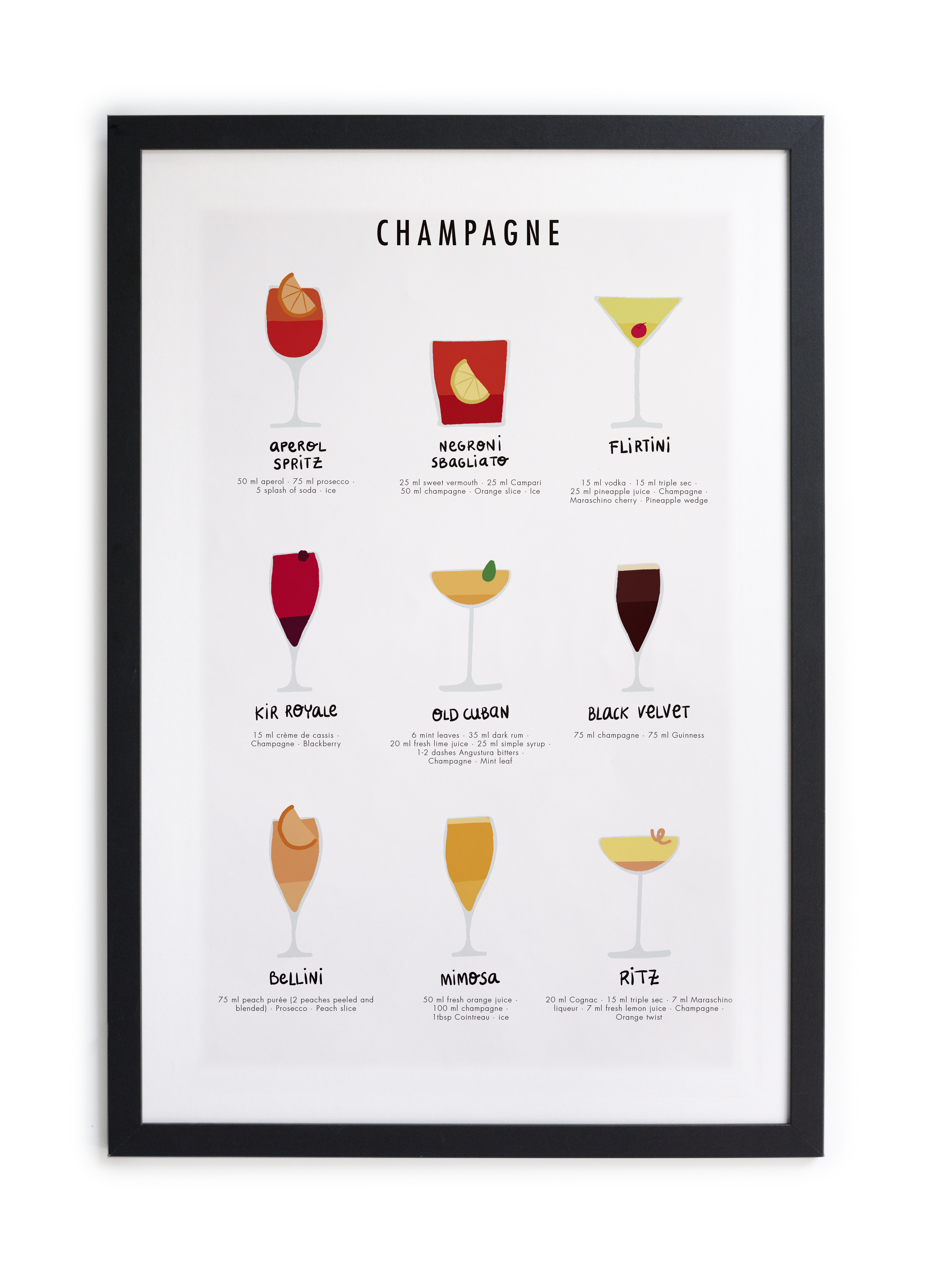 Tableau avec cadre ALCOOL, REALLY NICE THINGS