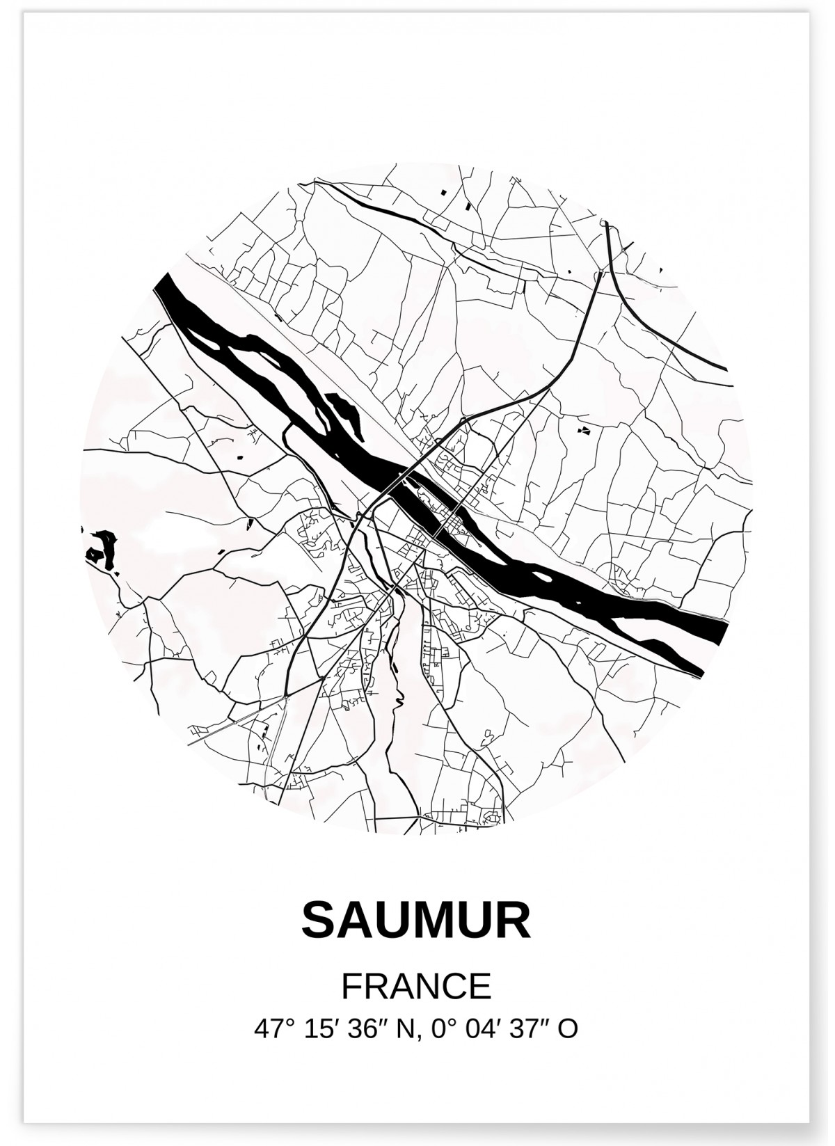 Affiche Carte Saumur, L'AFFICHERIE