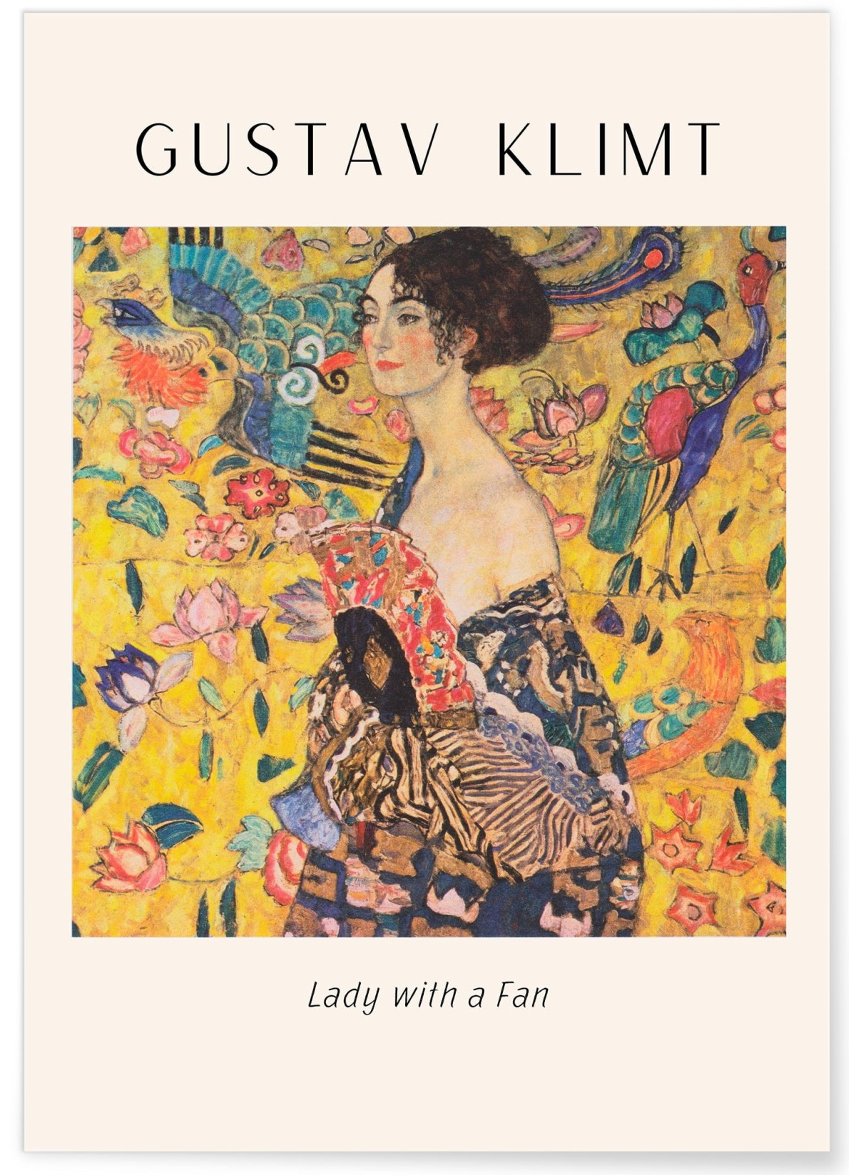 Affiche Gustav Klimt « Lady with a fan », L'AFFICHERIE