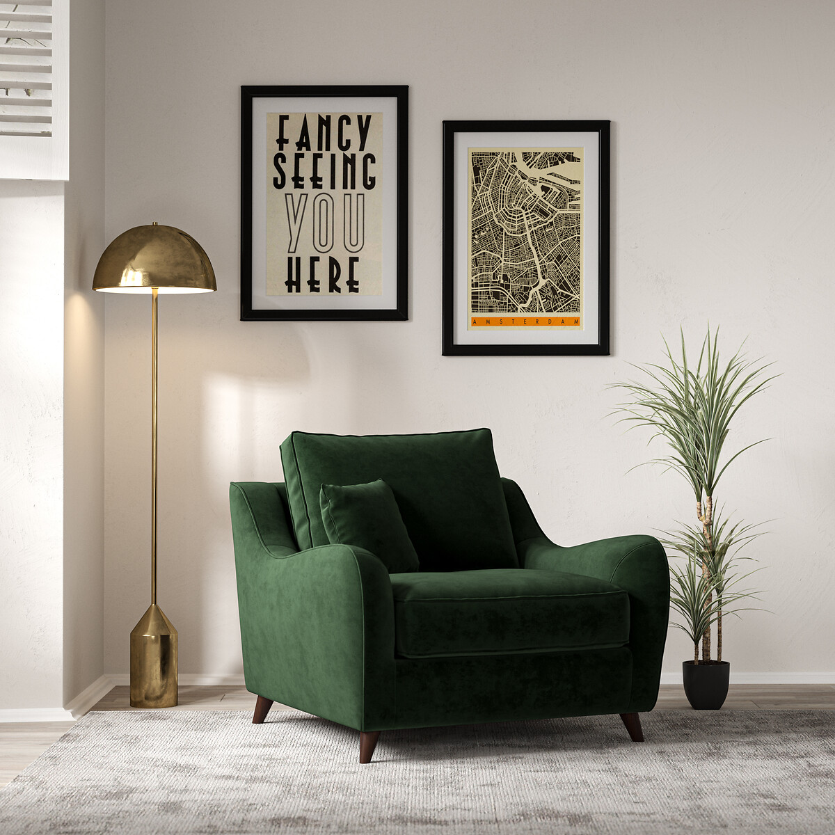 Emerald green store cuddle chair