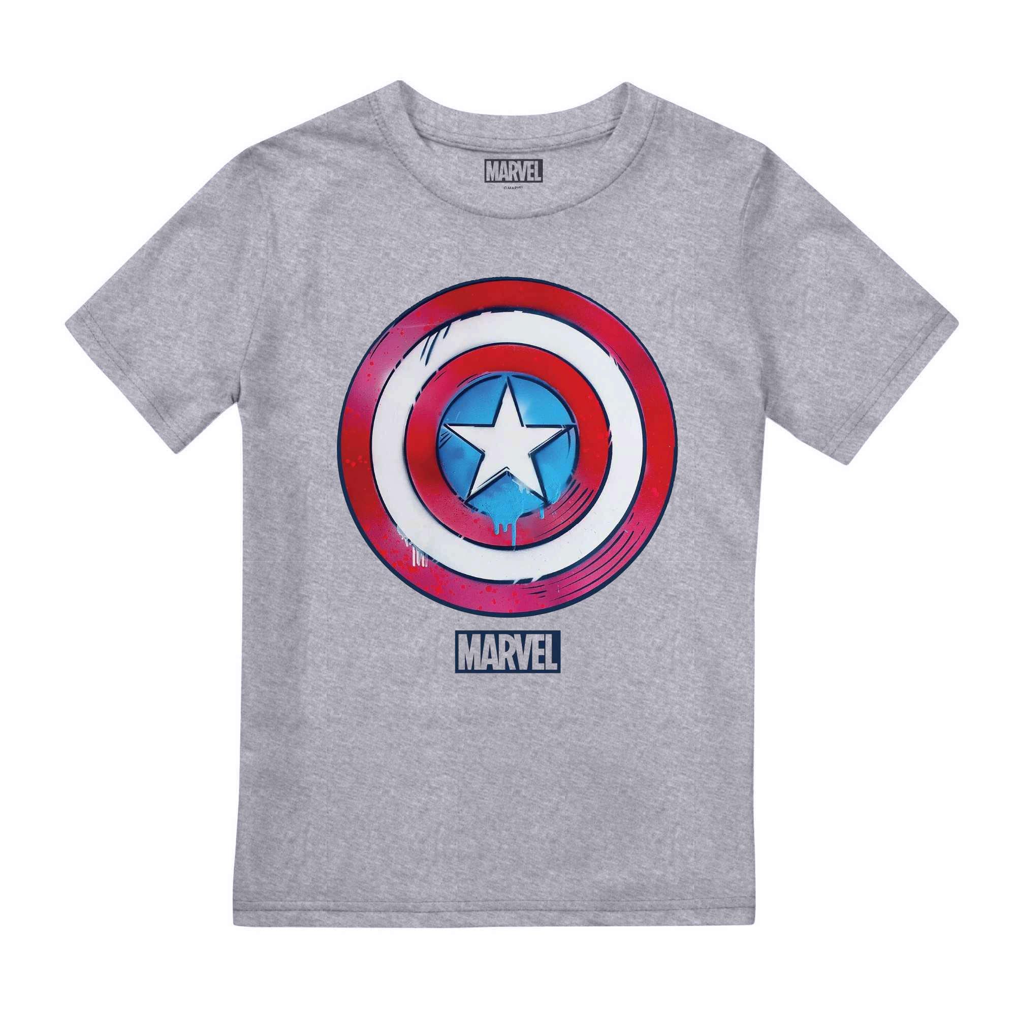 T-shirt Manches Longues Captain America Marvel - Taille 10 Ans (140), Occasion Bon état
