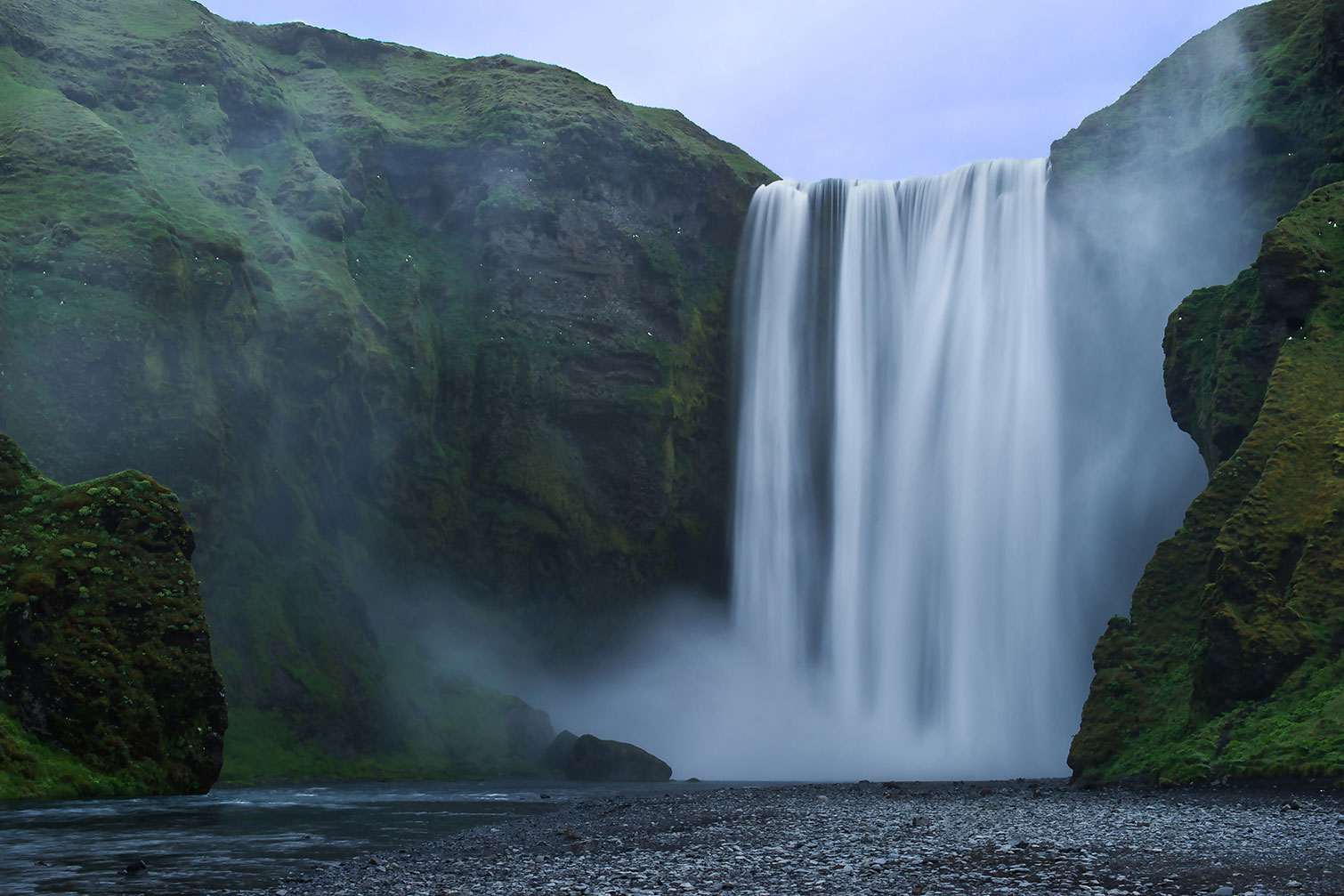 Tableau paysage cascade skogafoss islande, HEXOA