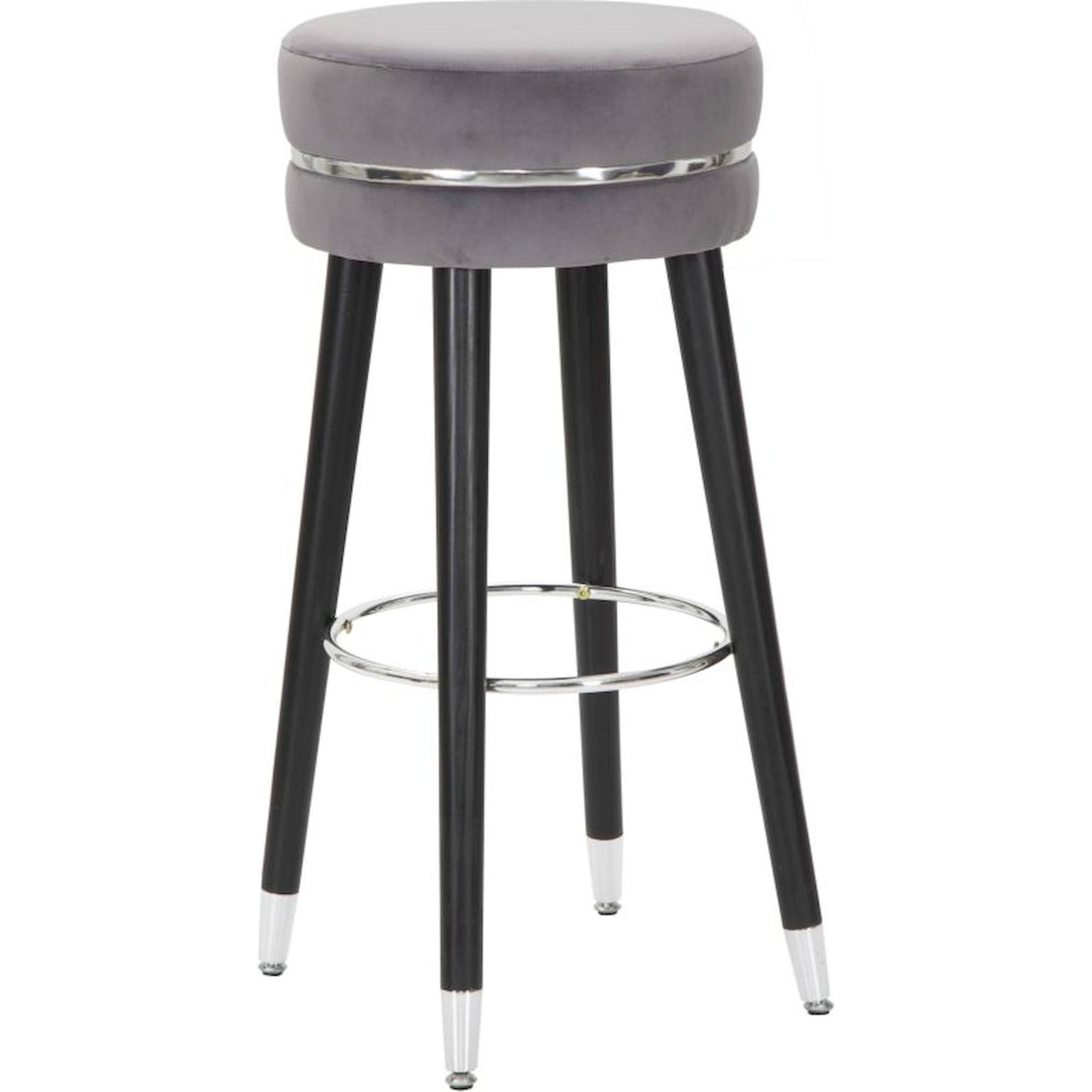 Tabouret de bar en velours pieds métal GLAM, RECOLLECTION