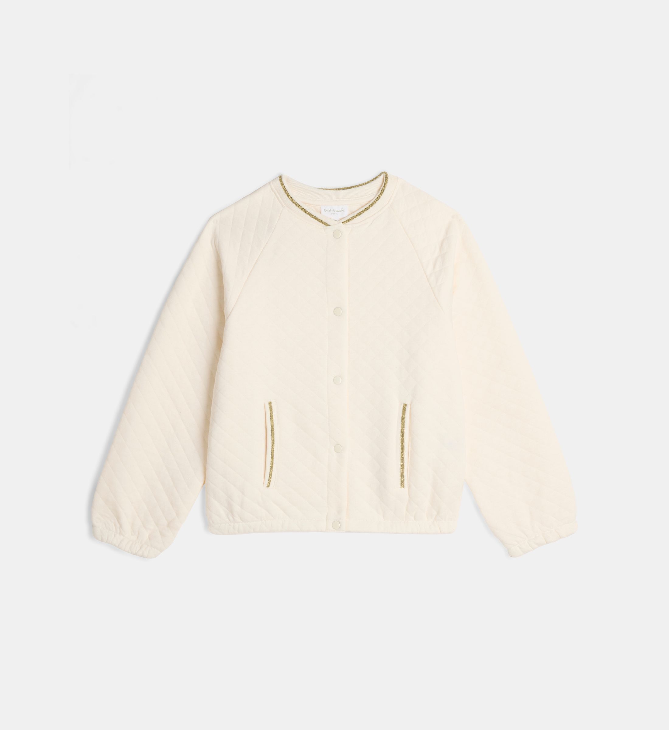 Veste taylor matelassée en coton bio mélangé, CADET ROUSSELLE