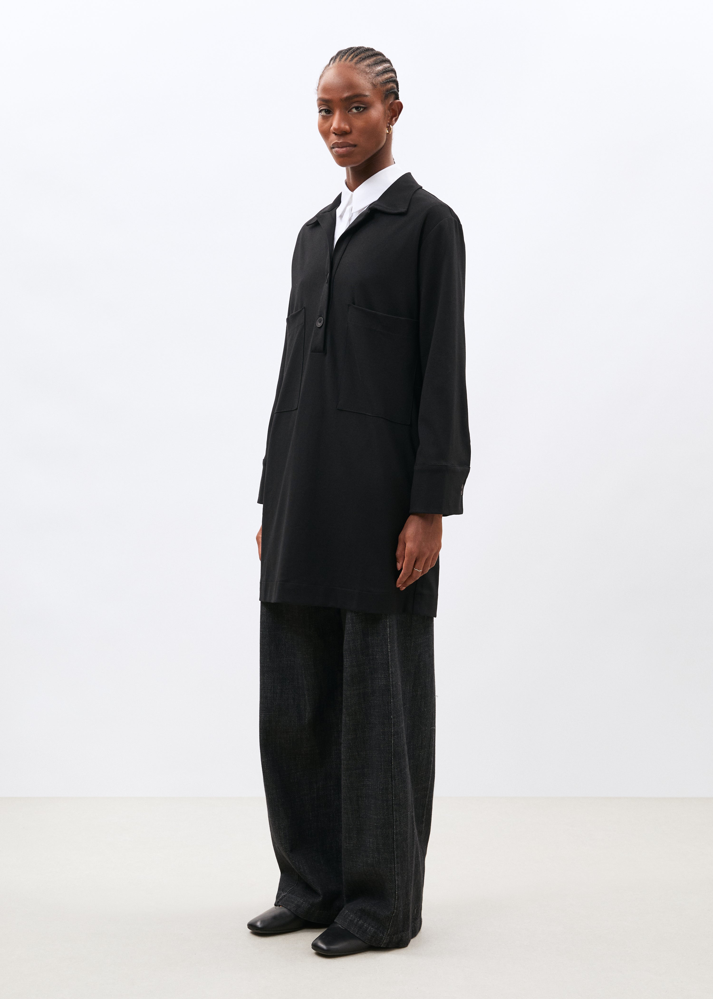 Robe courte manches longues en jersey milano, HUMILITY