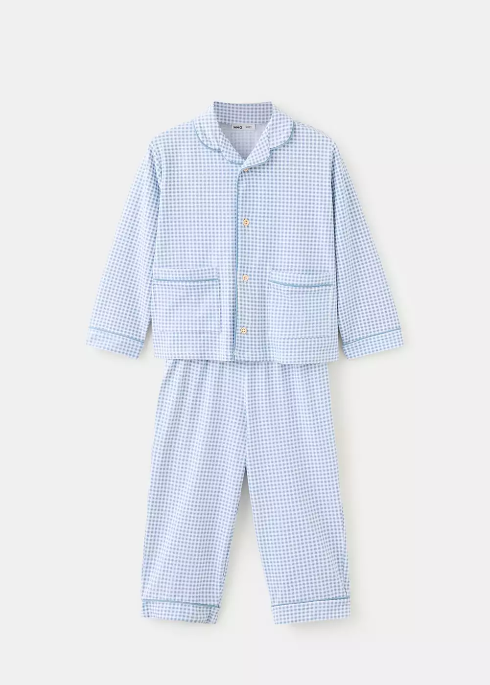Pyjama complet coton carreaux, MANGO BABY