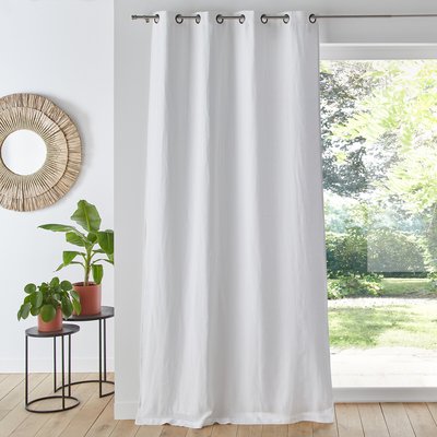 Onega Washed Linen Single Lined Blackout Curtain with Eyelets LA REDOUTE INTERIEURS