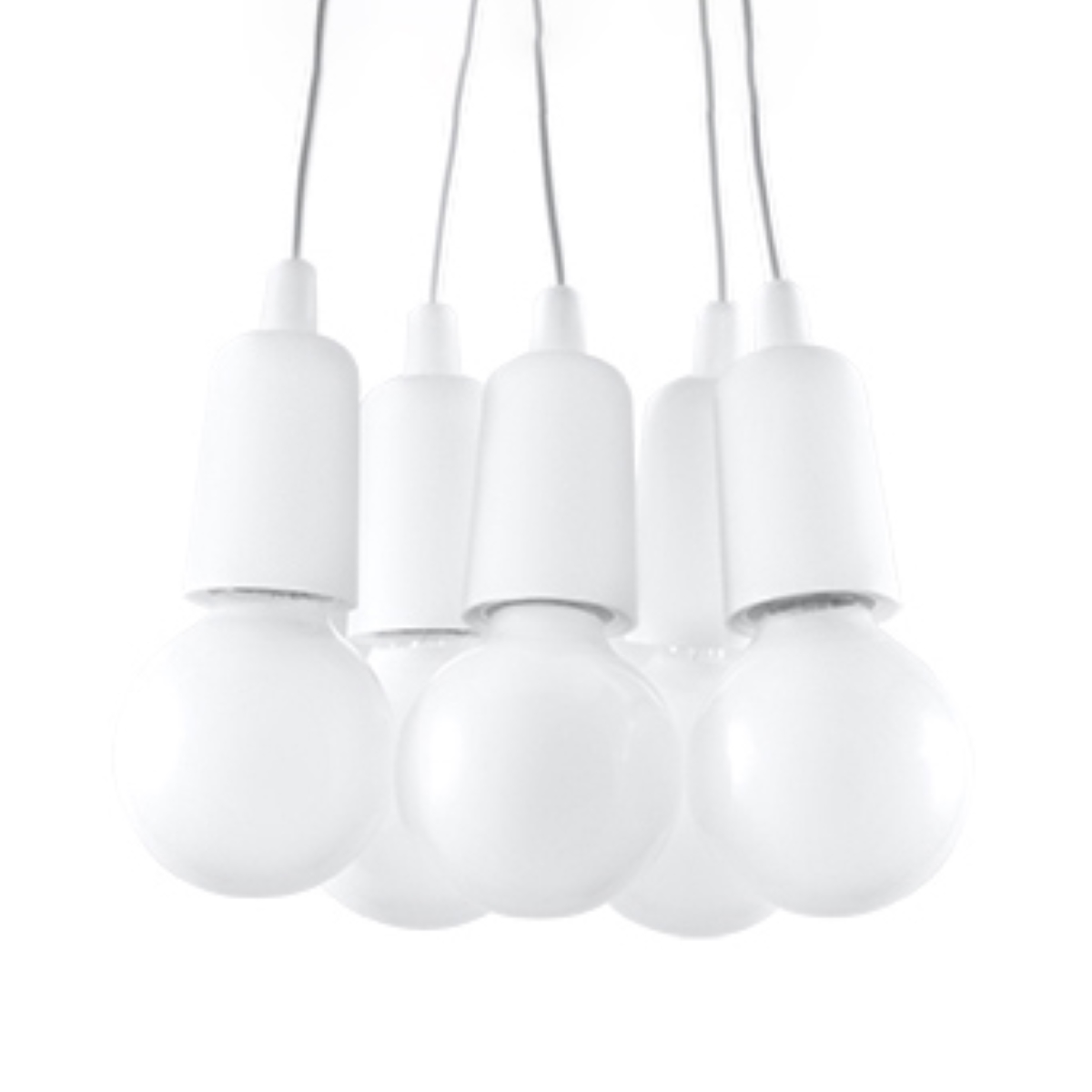 Suspension PVC Blanc E27 5 Diego, EDEN