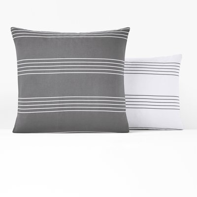 Horizon Striped 100% Cotton Pillowcase LA REDOUTE INTERIEURS