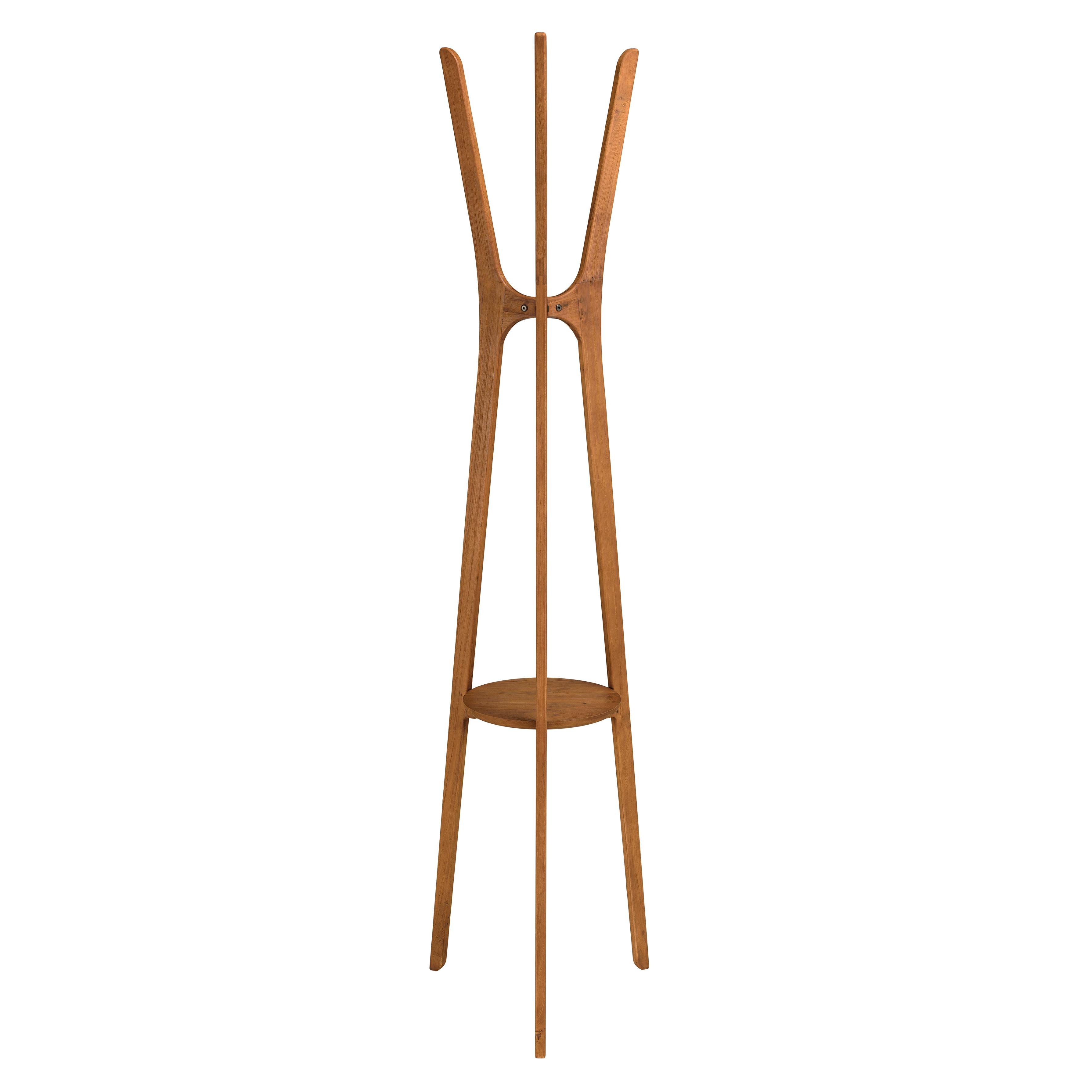Porte-manteau en bois de teck recyclé SWING, PIER IMPORT