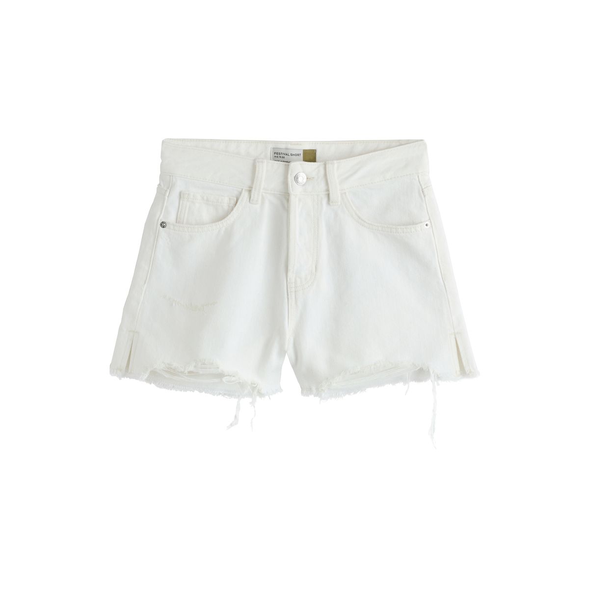 Short en jean à ourlet franges, NEXT