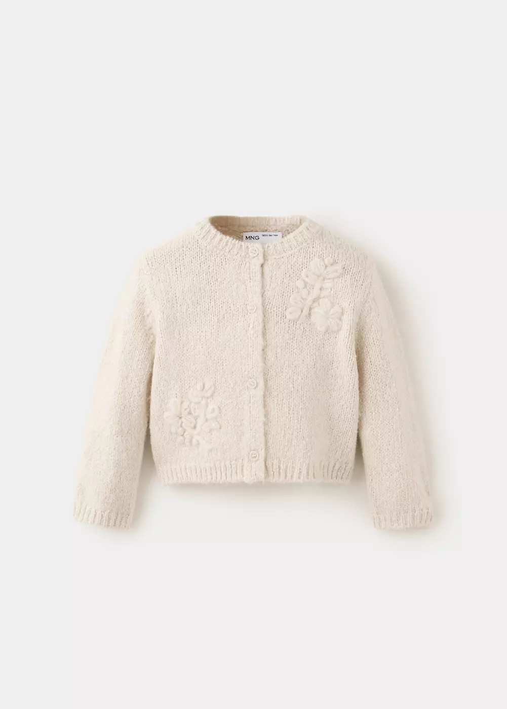 Cardigan maille fleurs, MANGO BABY