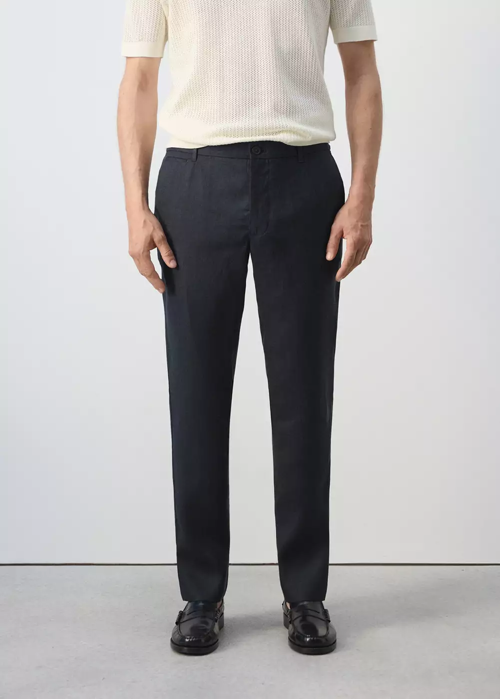 Pantalon 100 % lin slim fit, MANGO MAN